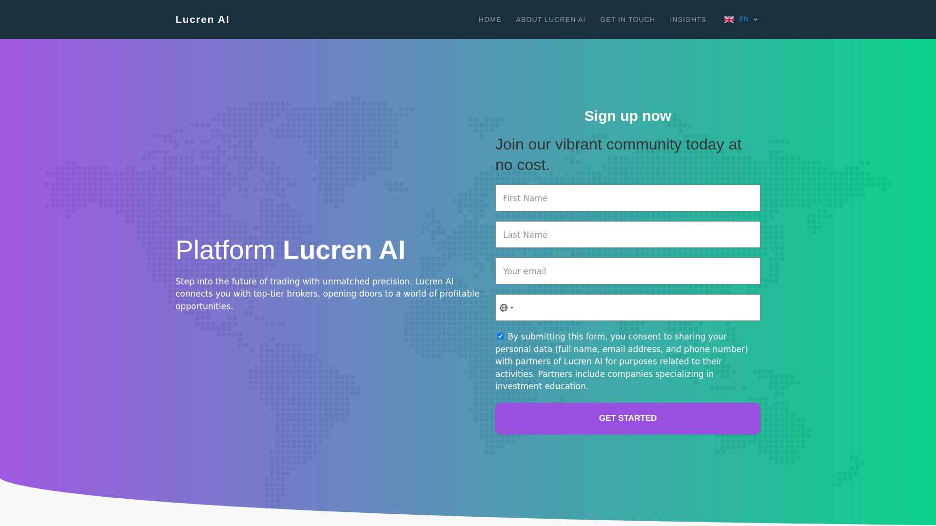 Screenshot of lucren-ai.org