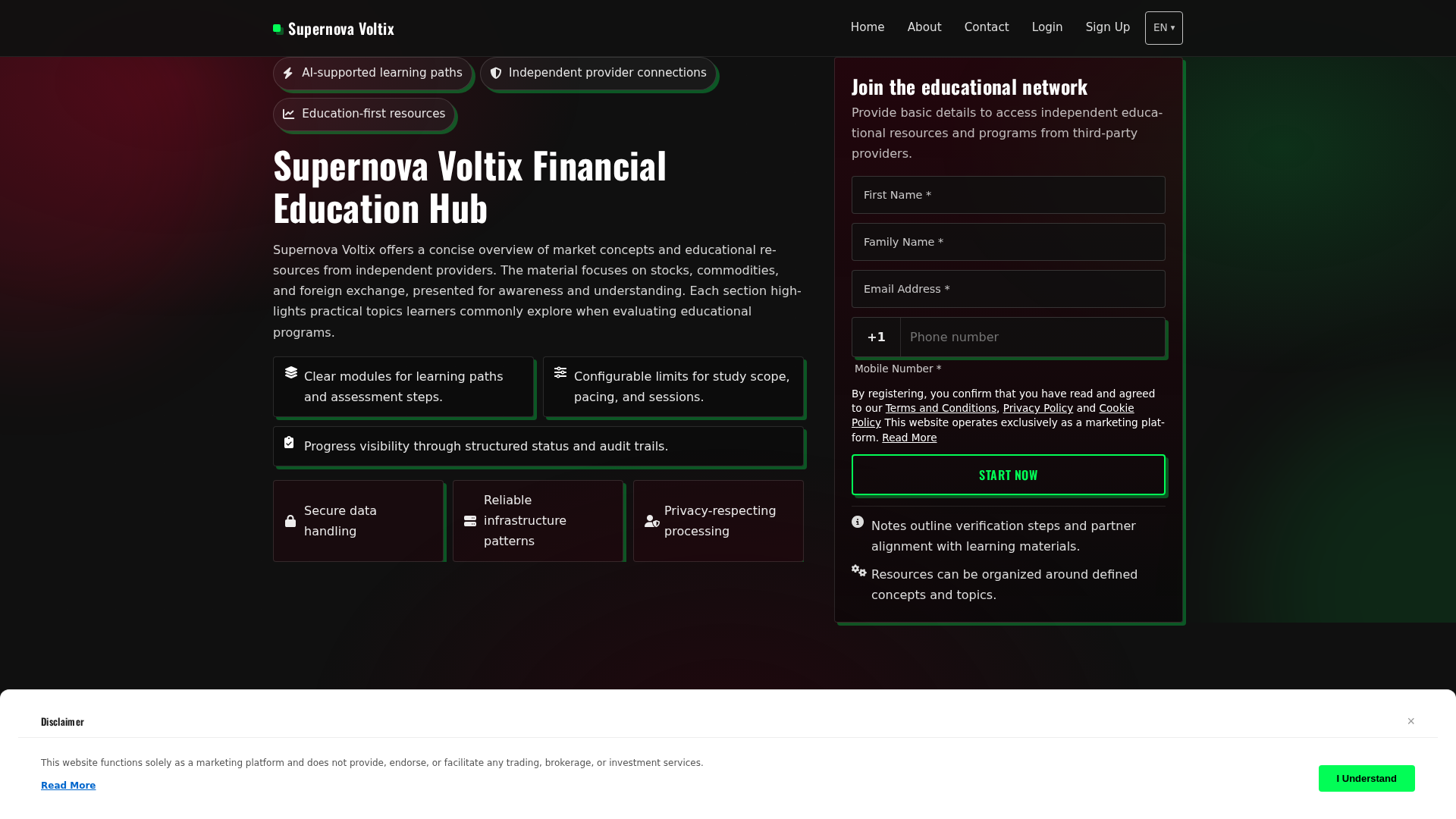 Screenshot of supernovavoltix-soft.com