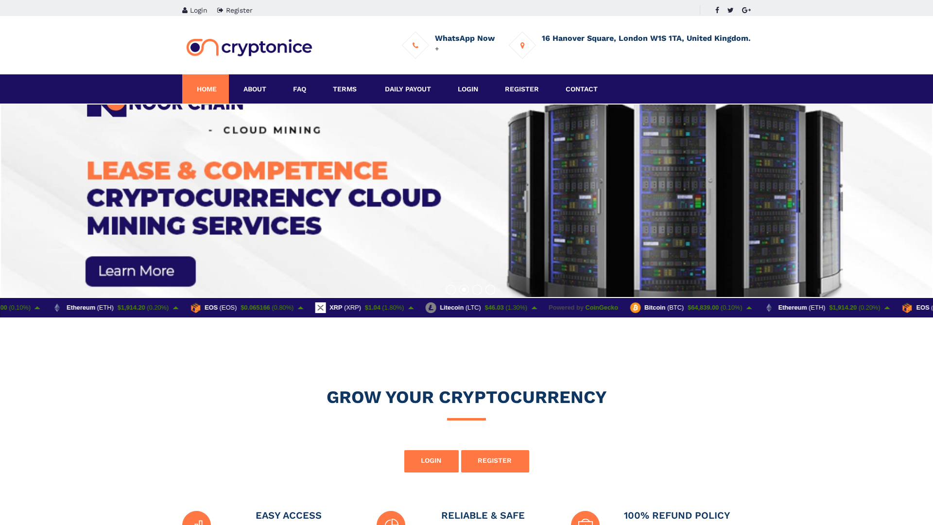 Screenshot of noor-chain.com