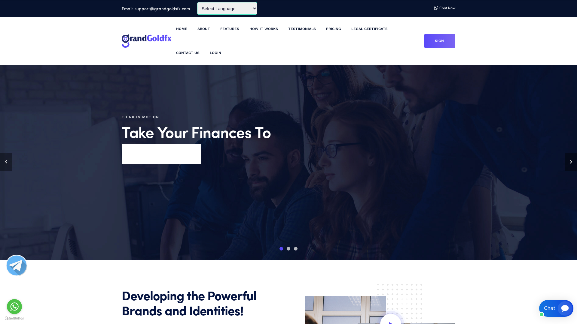 Screenshot of grandgoldsfx.com