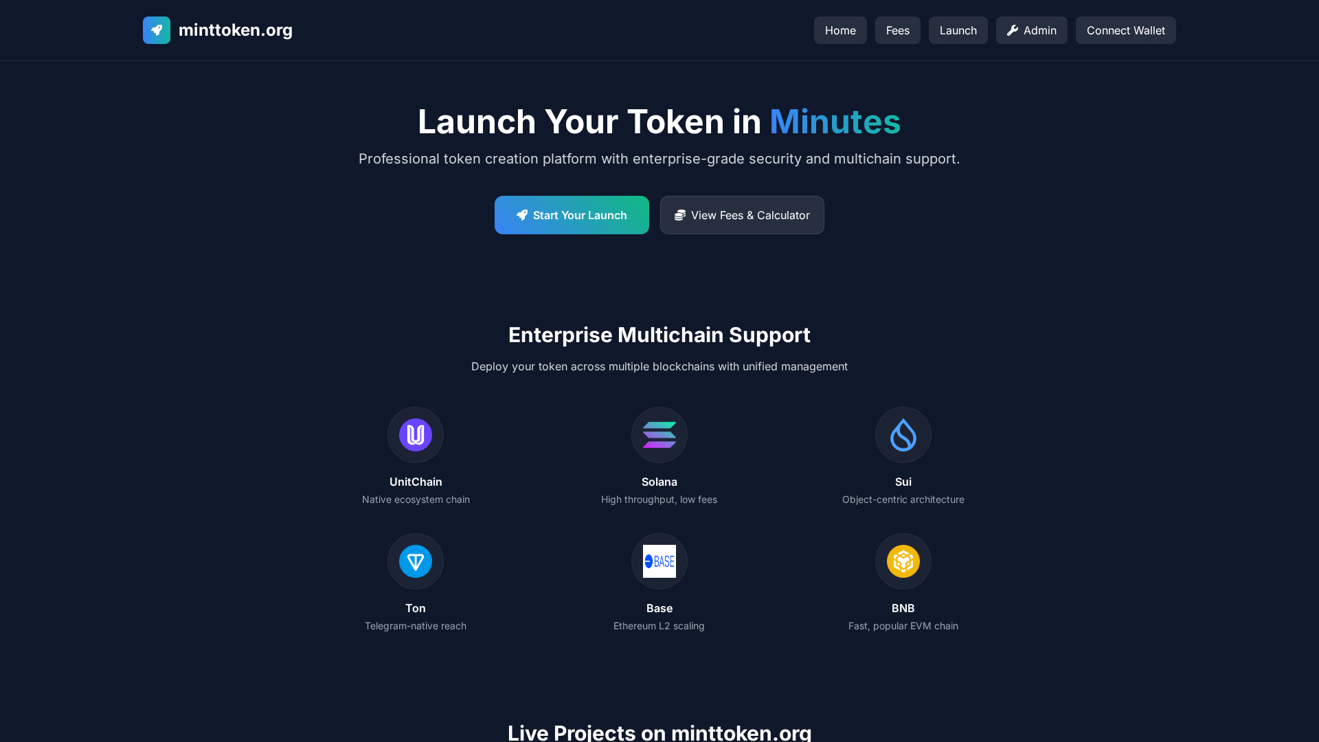 Screenshot of minttoken.org