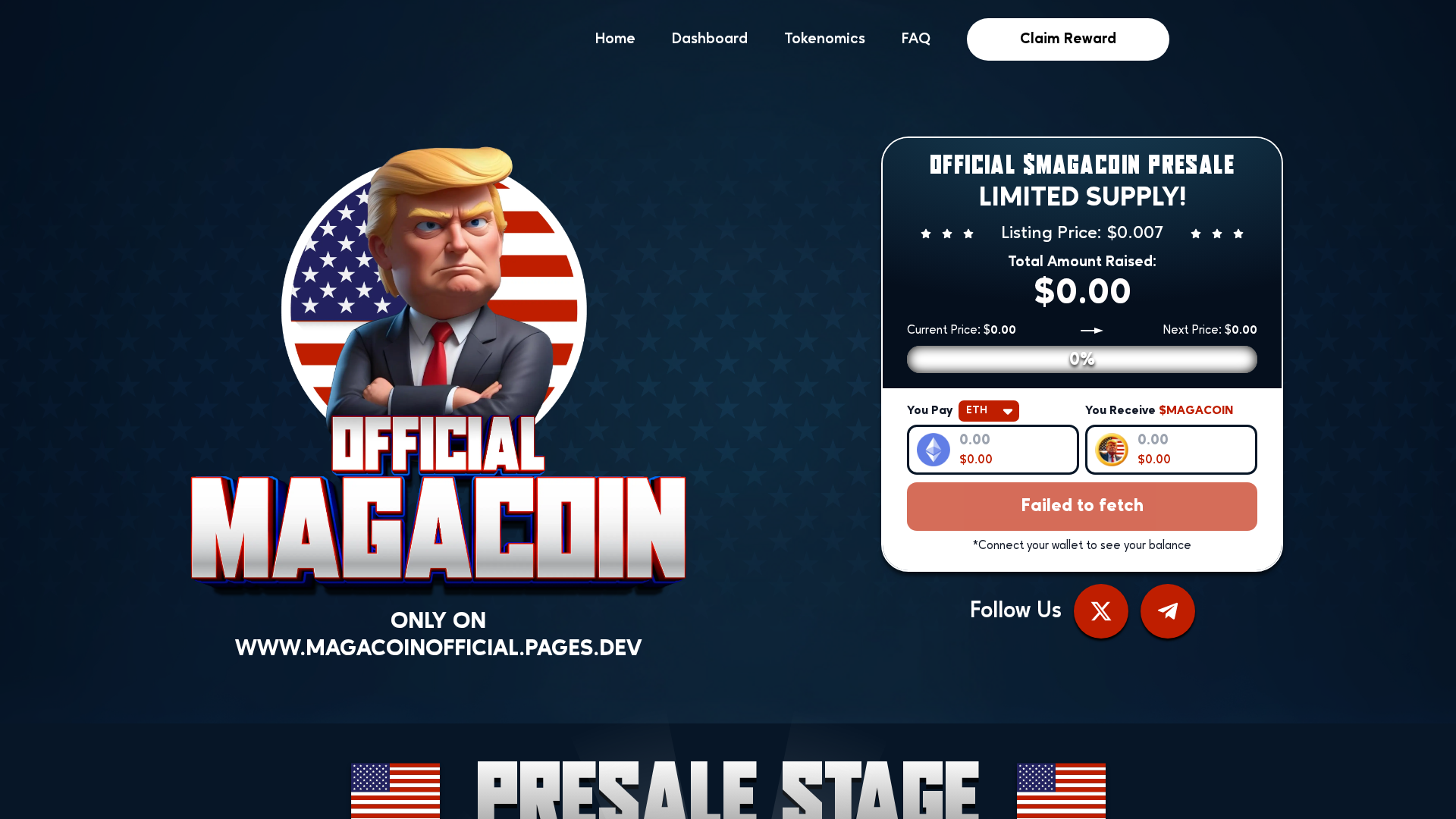 Screenshot of magacoinofficial.pages.dev