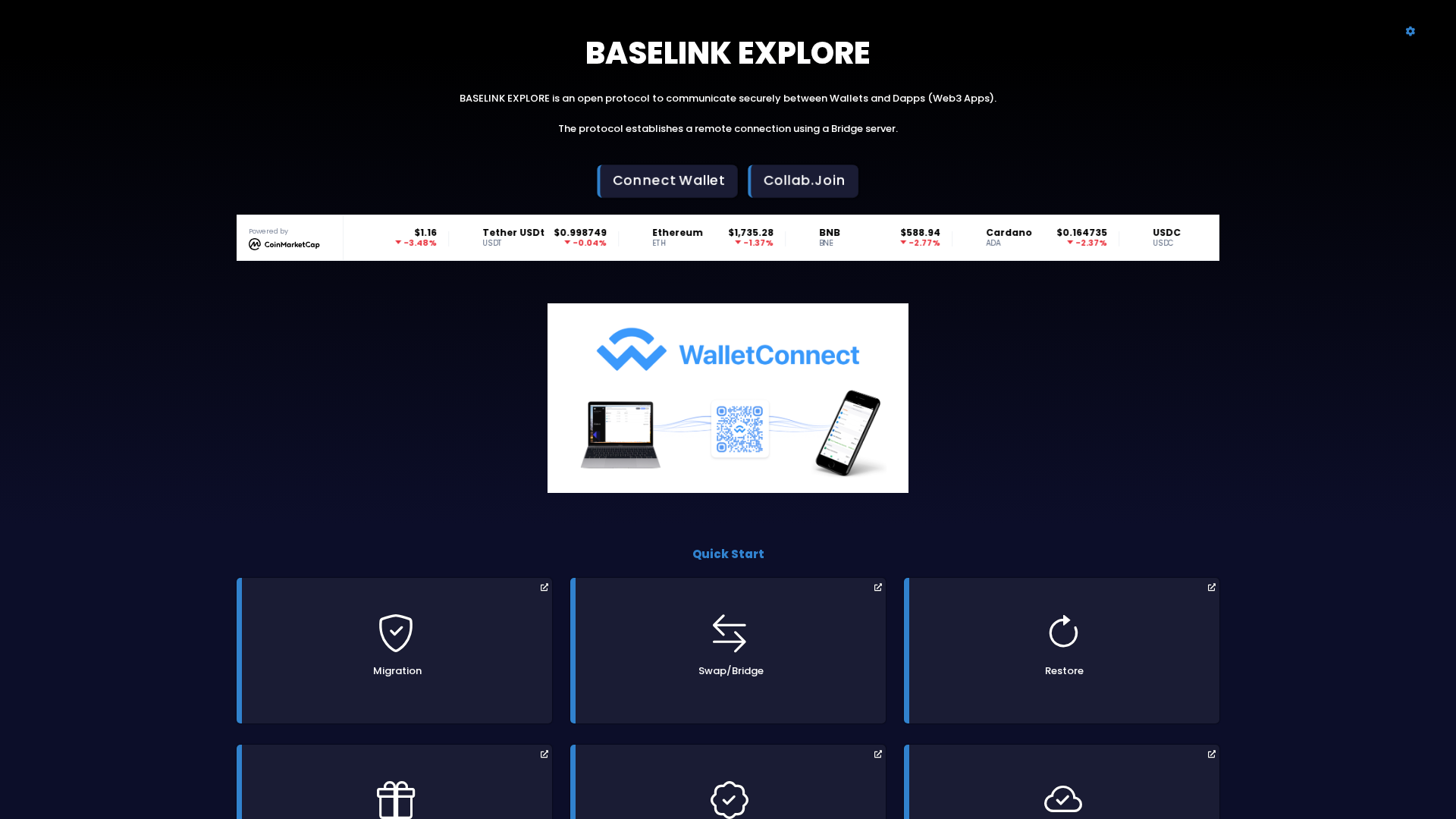Screenshot of baselinkexplore.pages.dev