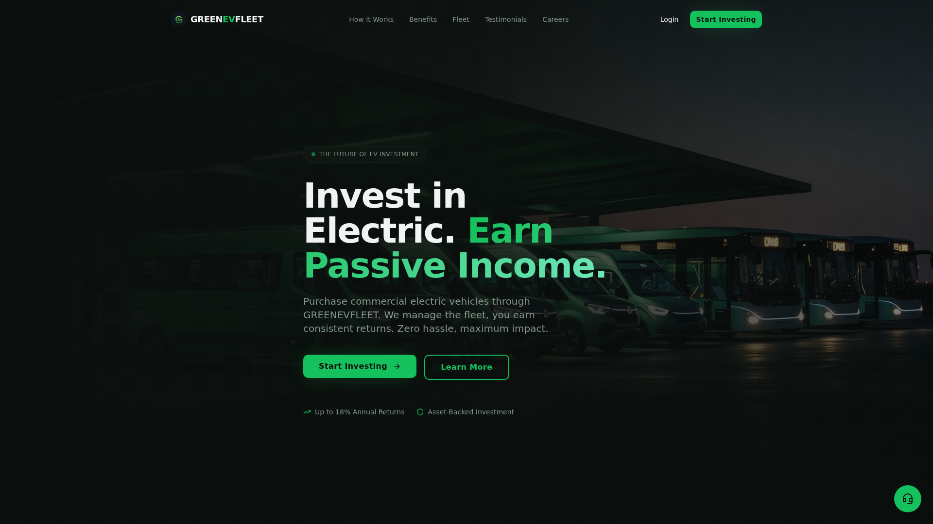 Screenshot of greenevfleet.org
