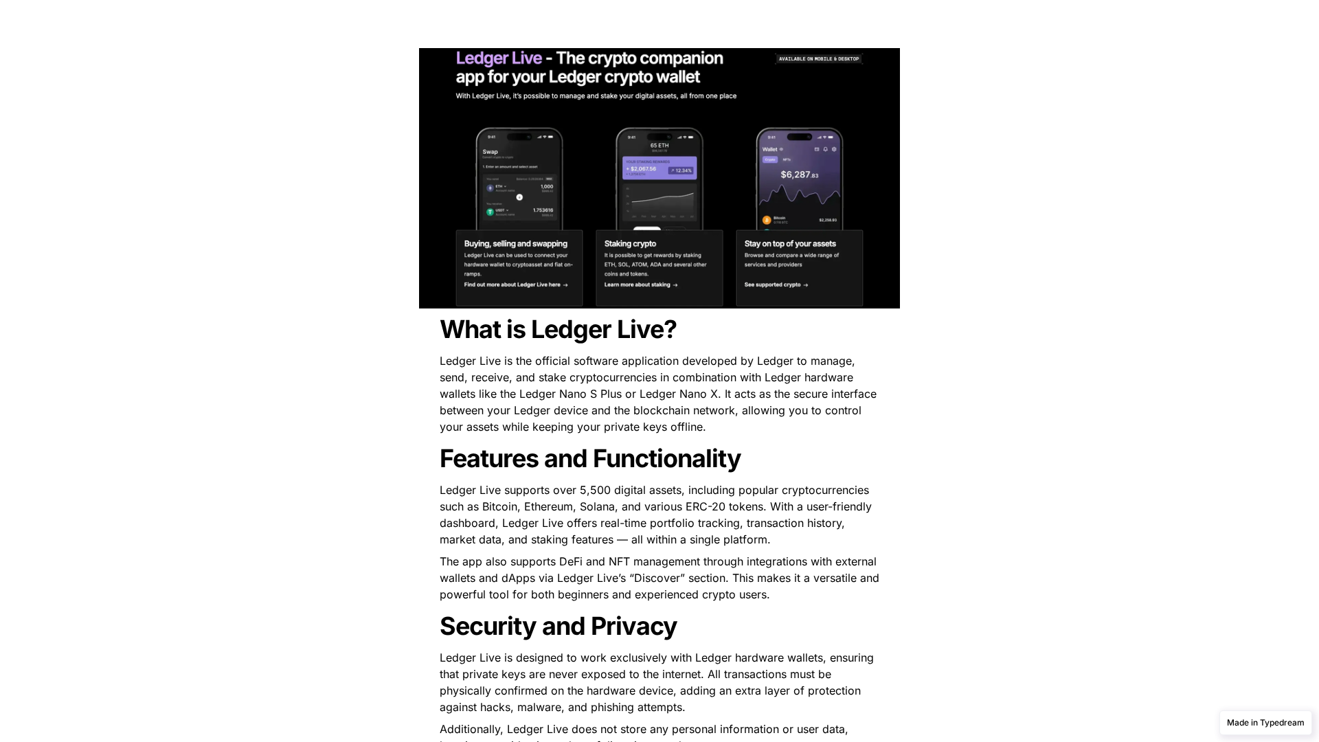 Screenshot of starts-ledger-com-web.typedream.app