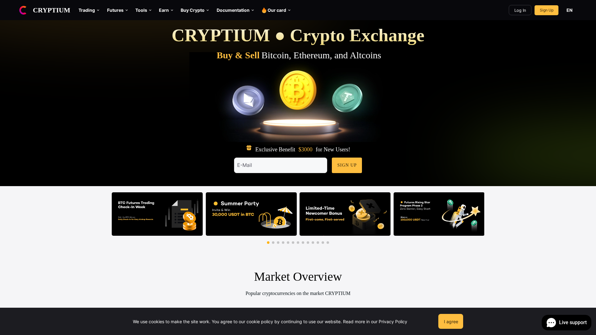 Screenshot of cryptium.cc
