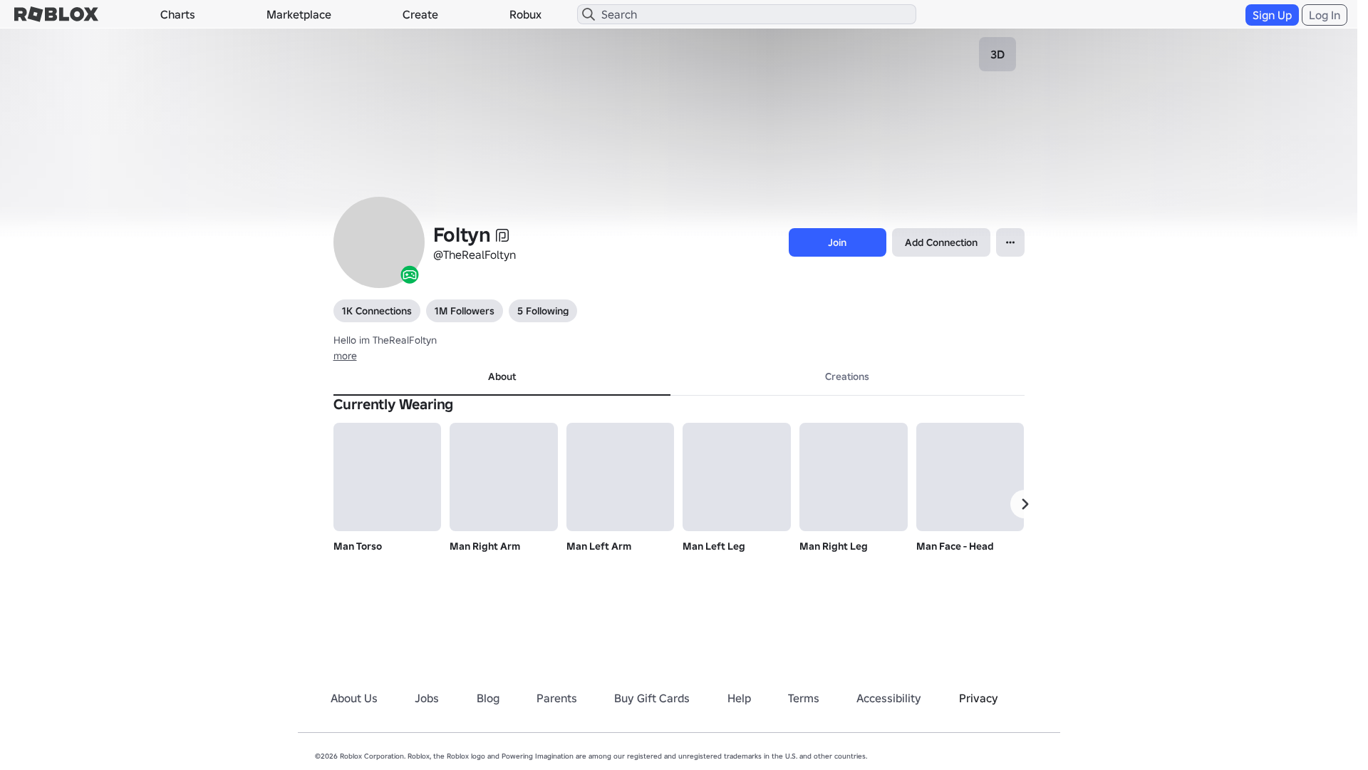 Screenshot of www.roblox.com.ml