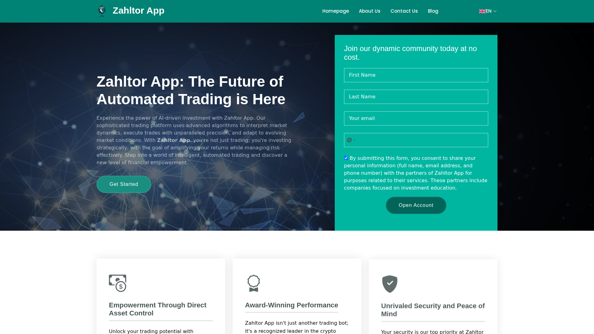 Screenshot of zahltorapp.net