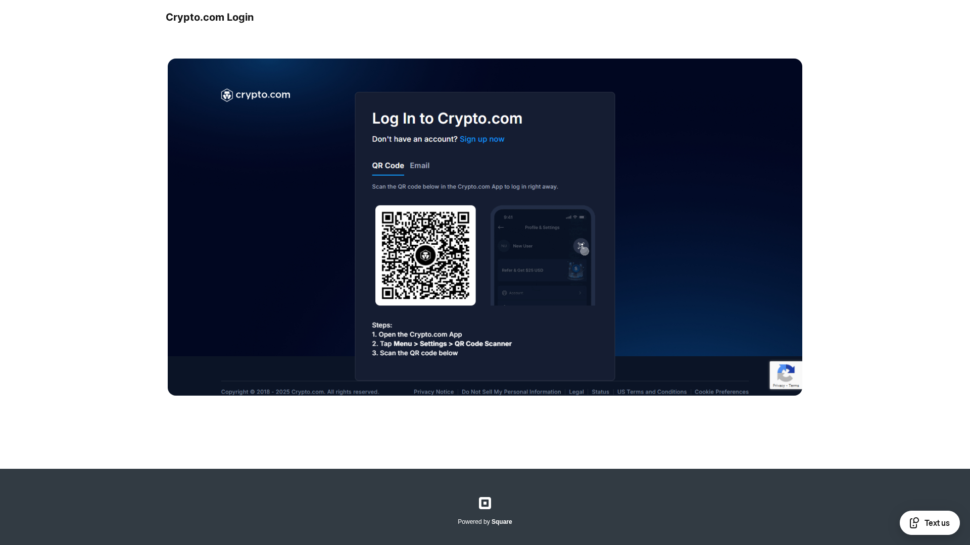 Screenshot of homepage-cryptoto-cm-com.square.site