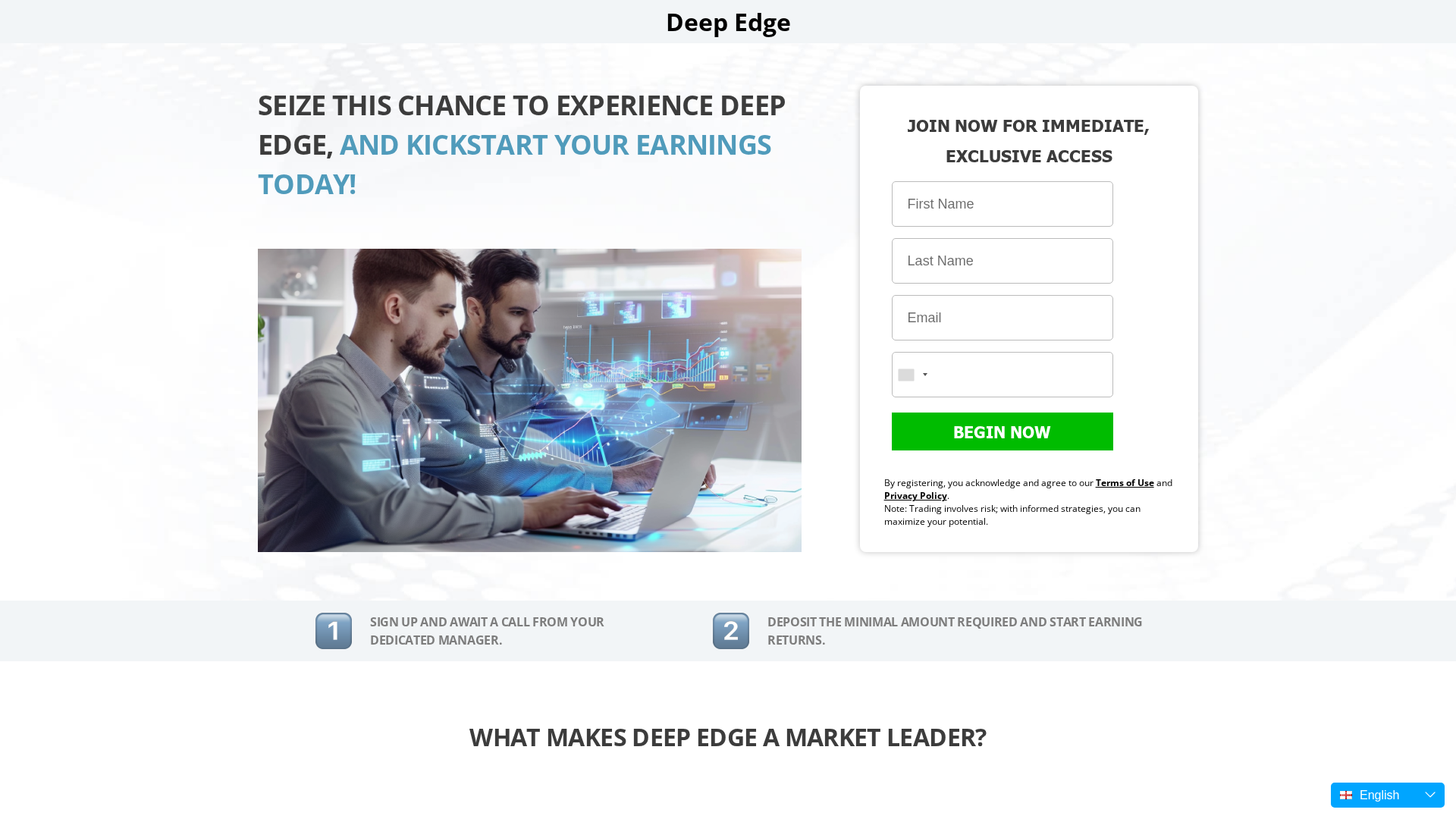 Screenshot of deep-edge.cc