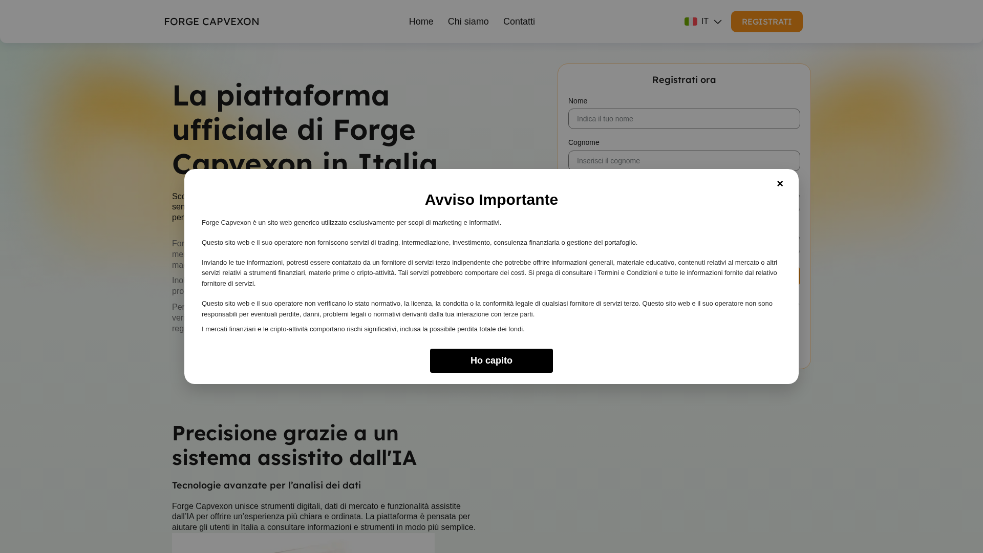 Screenshot of forgecapvexon-it.com