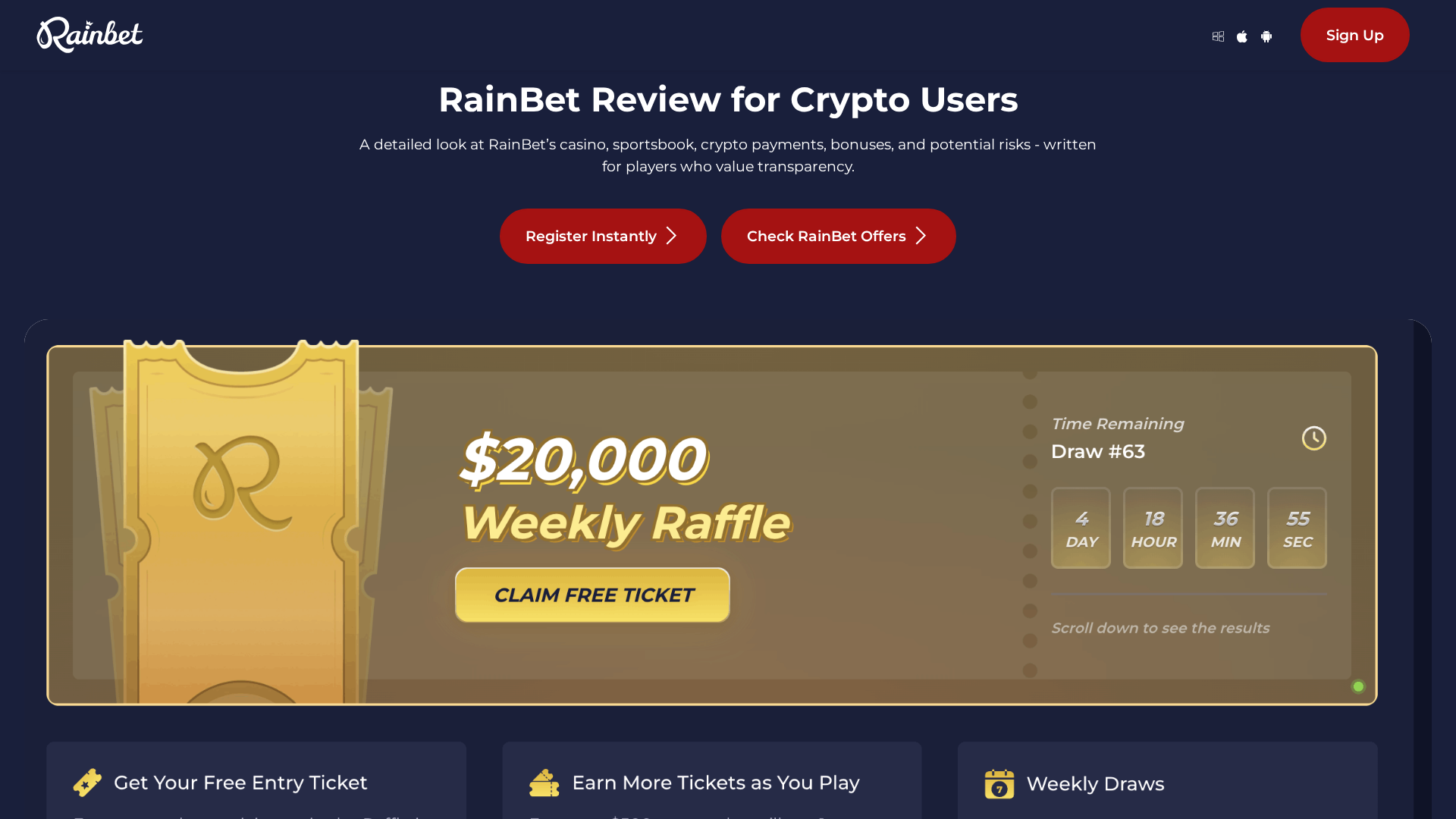 Screenshot of en-rainbet.com