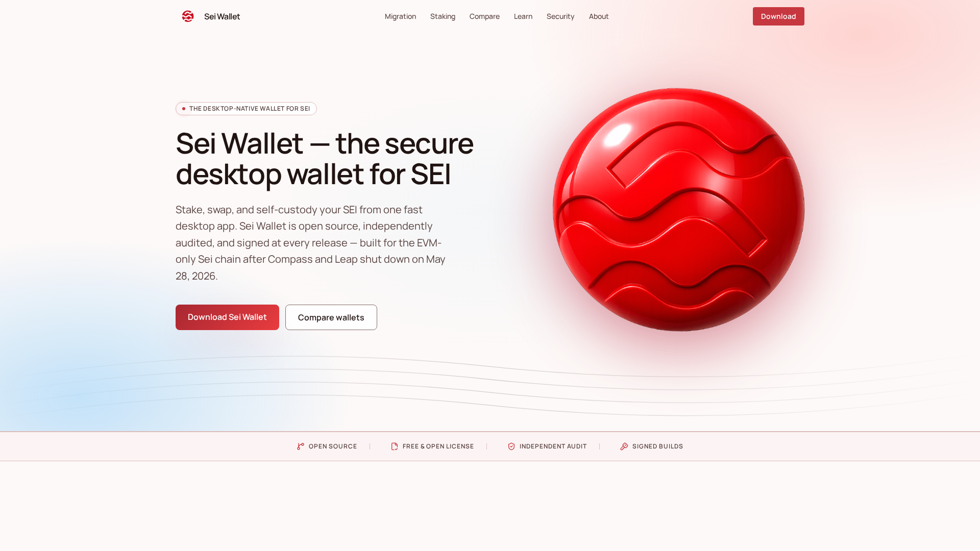 Screenshot of seiwallet.net