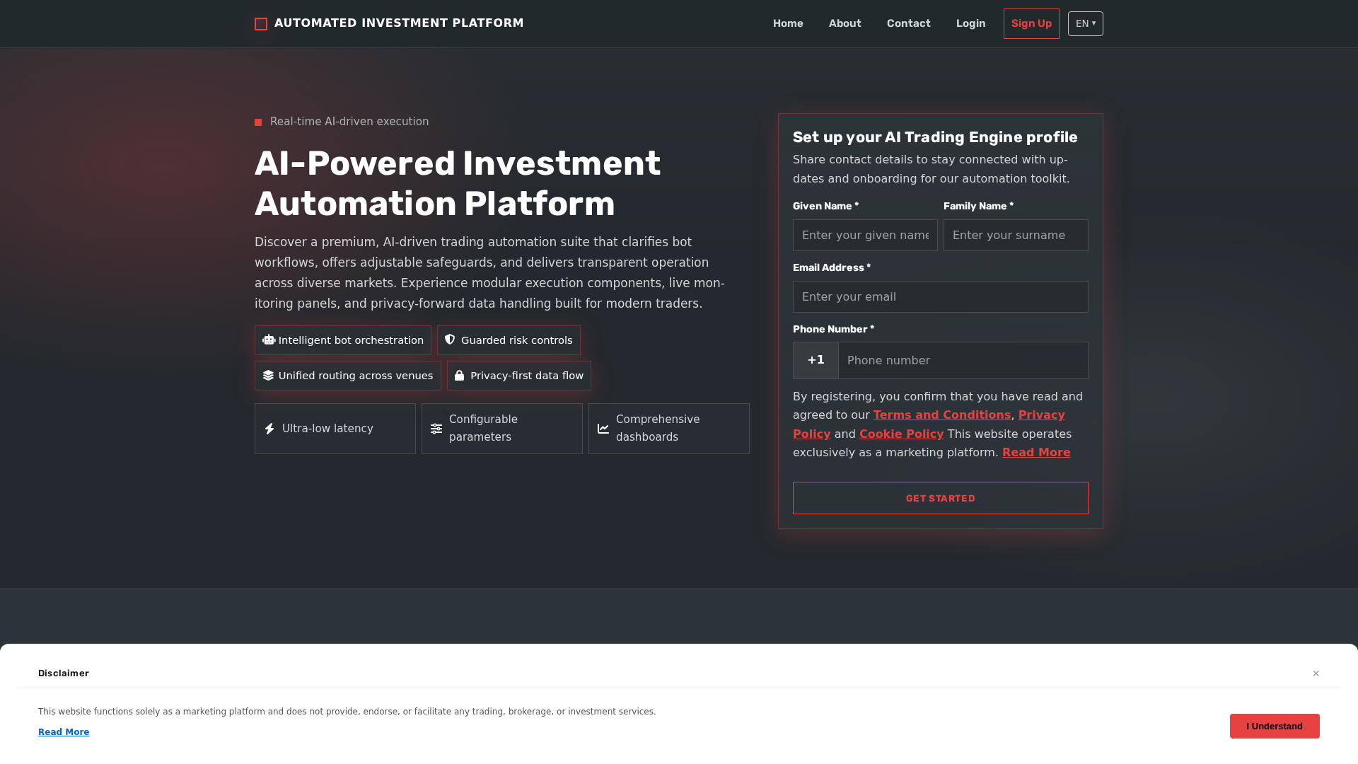 Screenshot of plataformaautomatizadadeinversiones.shop
