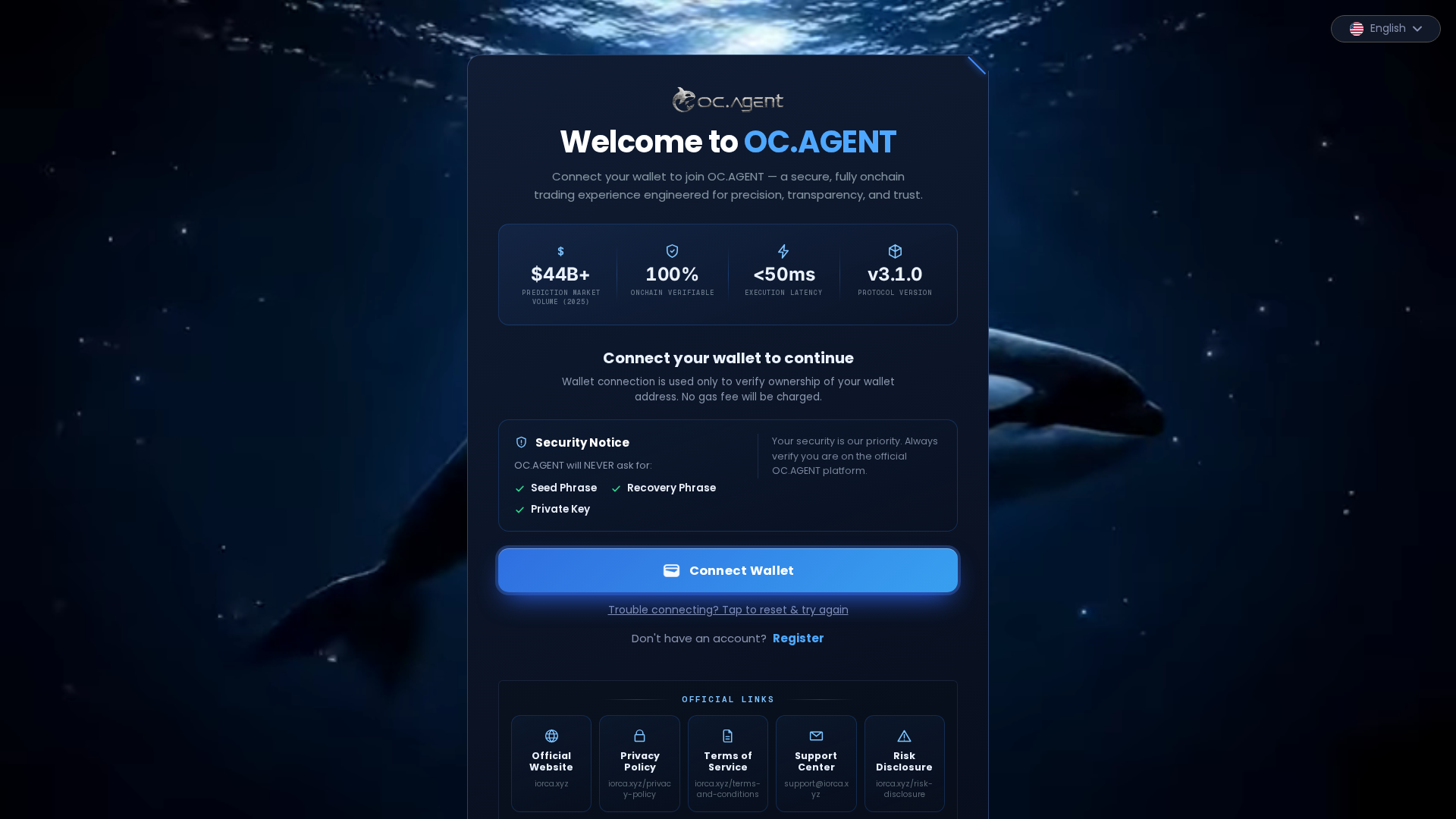 Screenshot of cn.ocagent.io