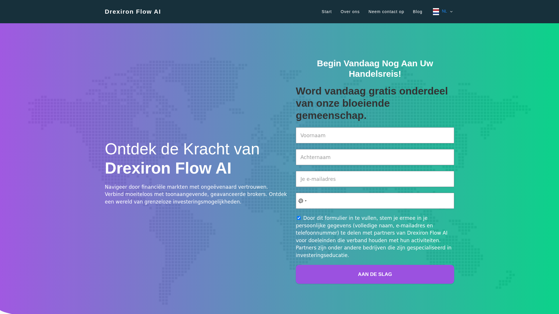 Screenshot of mydrexironflowai.com
