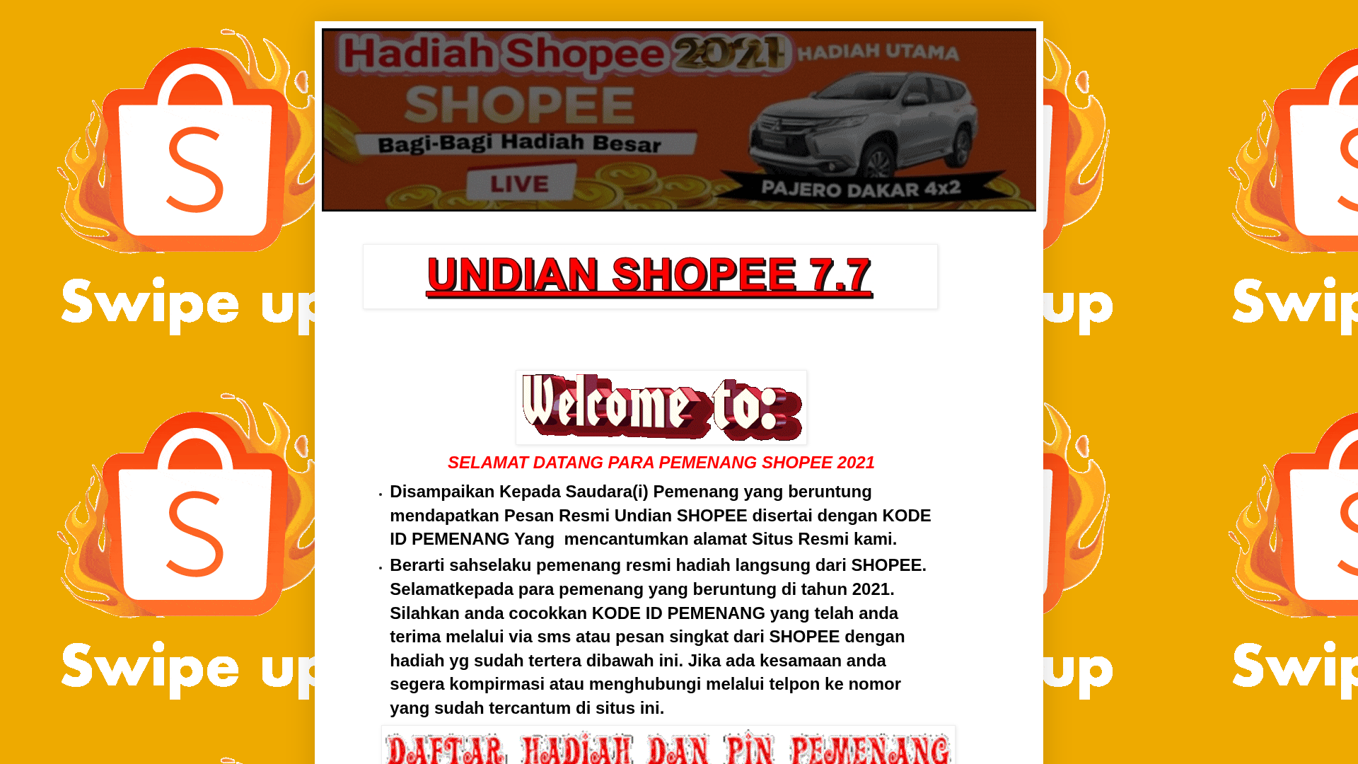 Screenshot of www.pemenangshopee28.blogspot.com