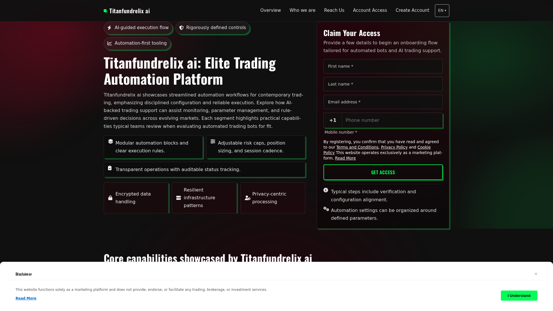 Screenshot of titanfundrelix.digital