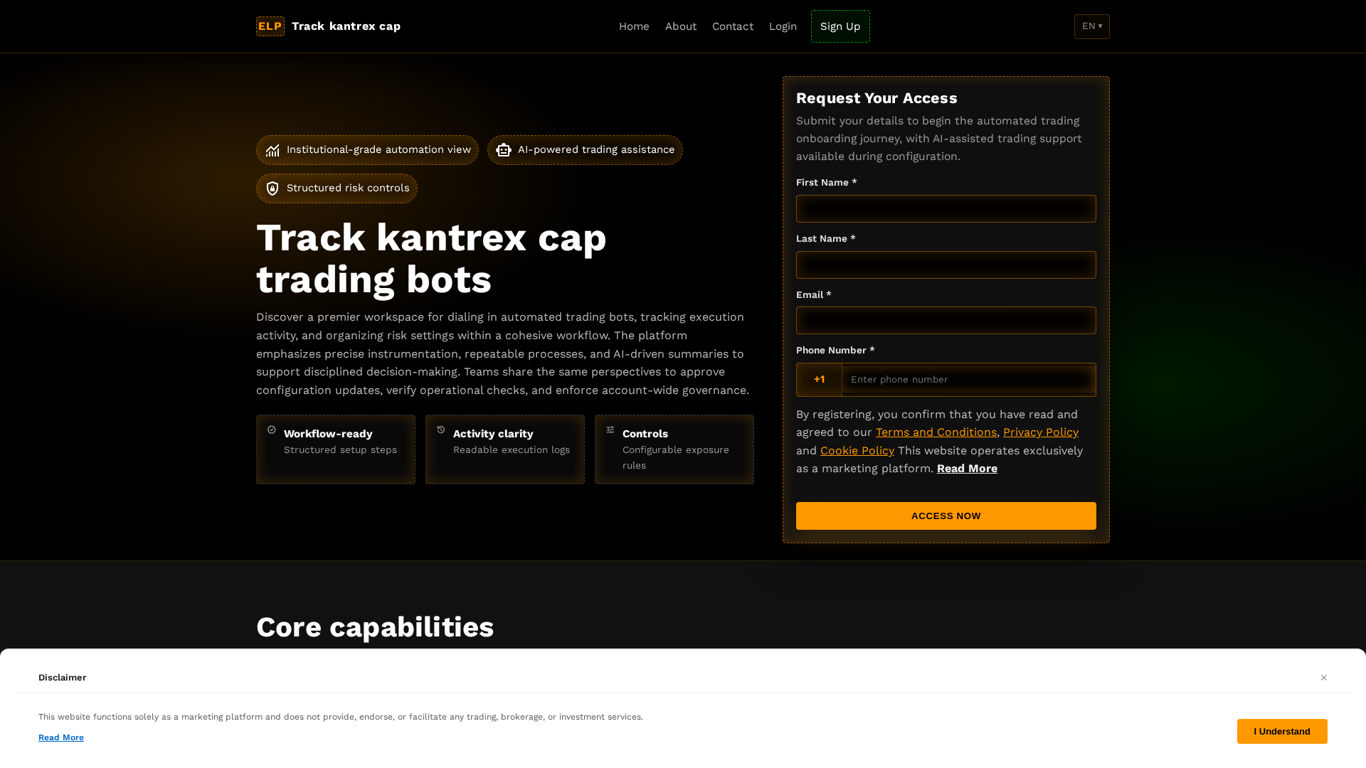 Screenshot of trackkantrexcap.digital