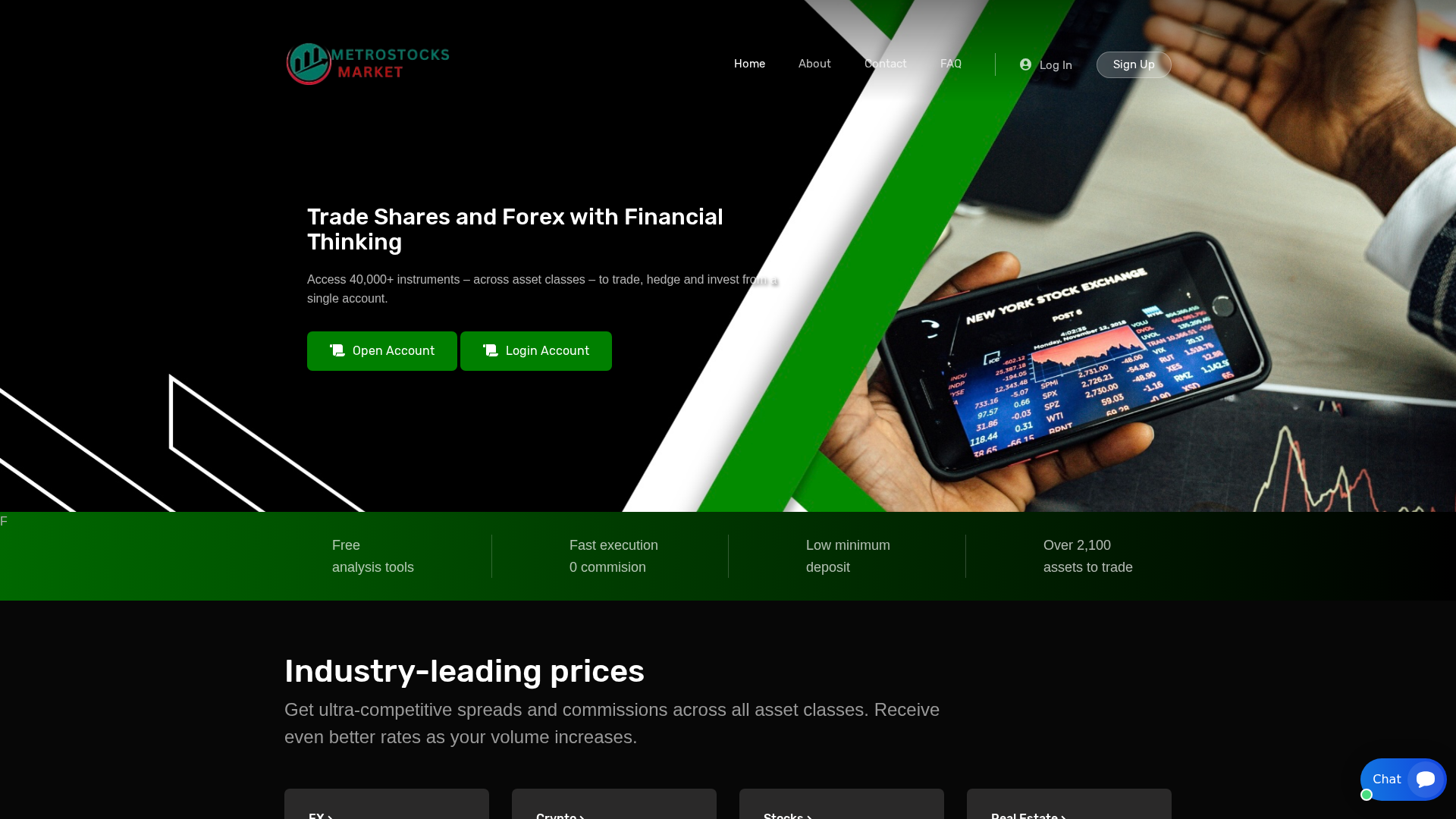 Screenshot of metrostocksmarket.com