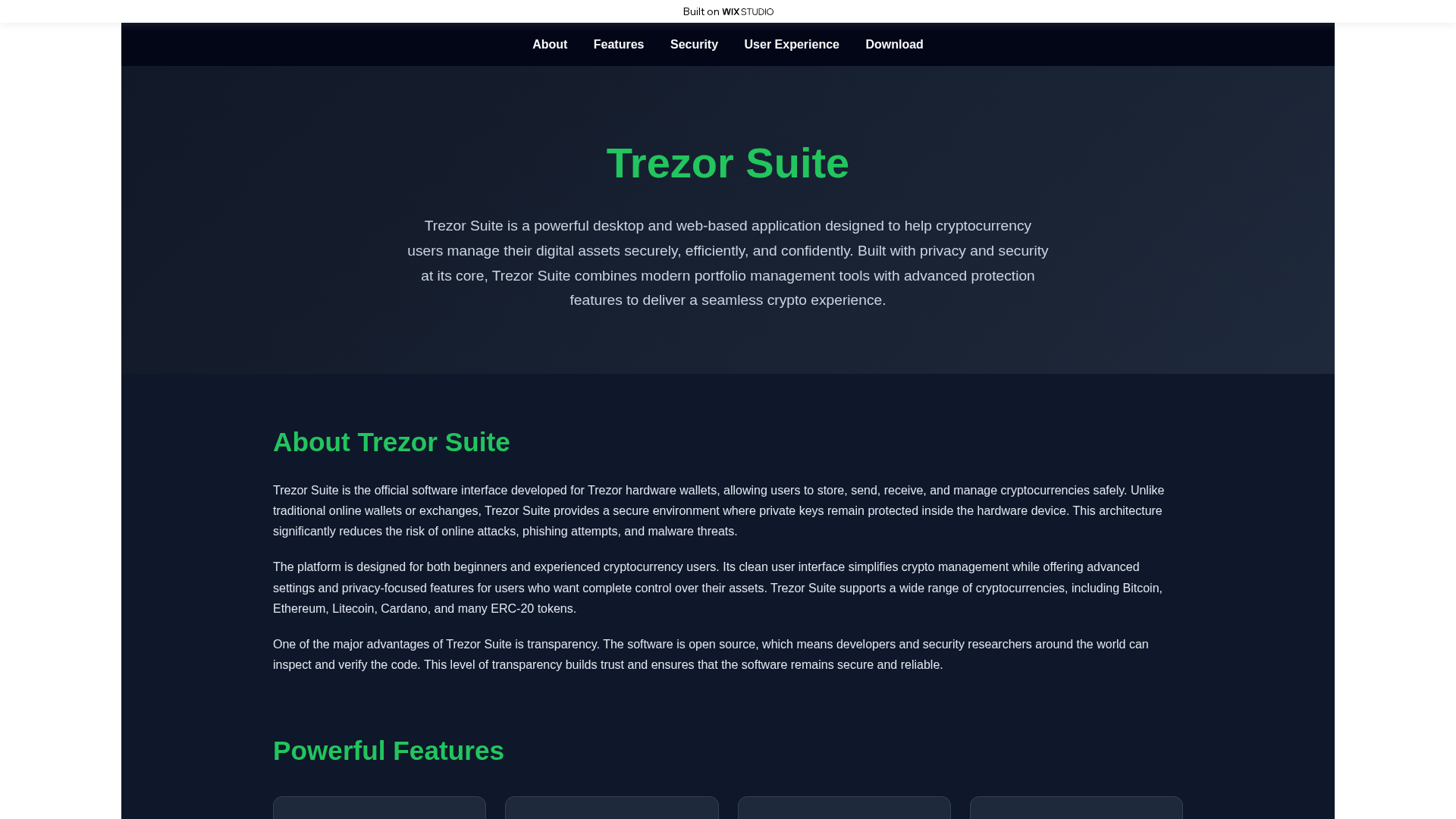 Screenshot of global-trexzo.wixstudio.com