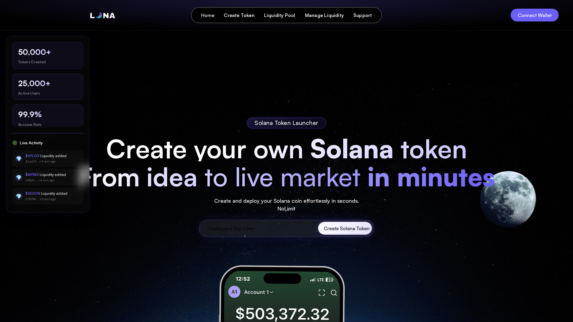 Screenshot of lunapump.pro