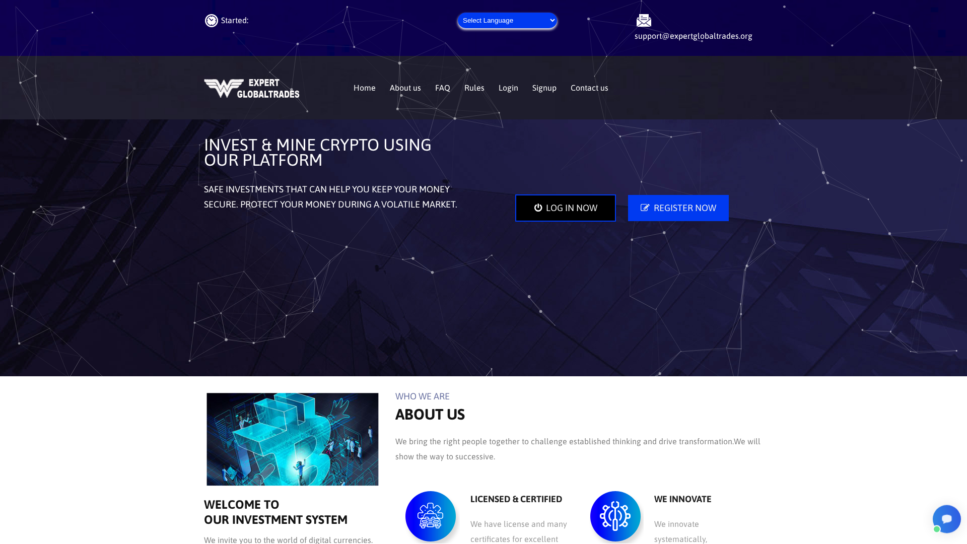 Screenshot of expertglobaltrades.org