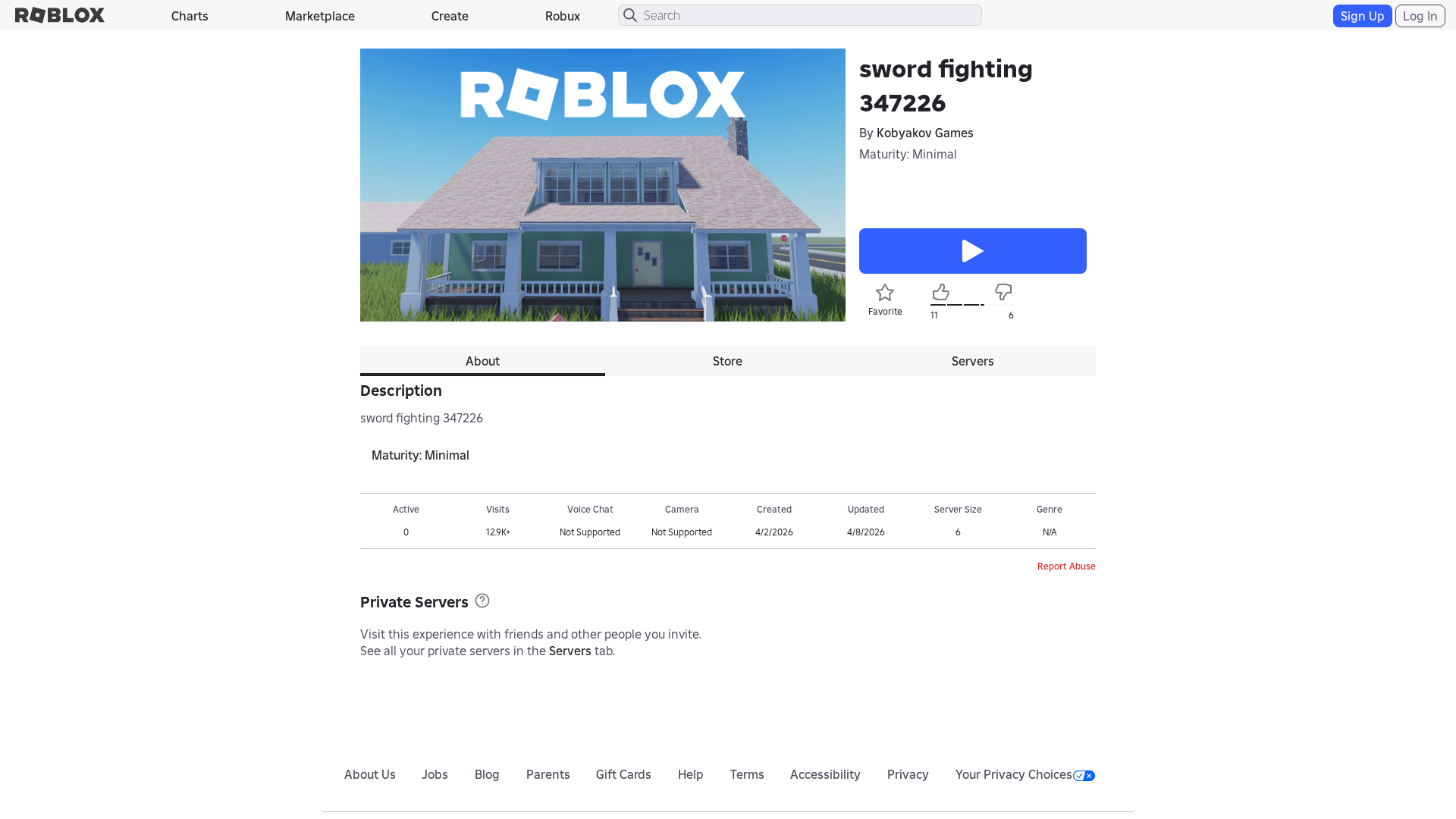 Screenshot of www.roblox.com.bn