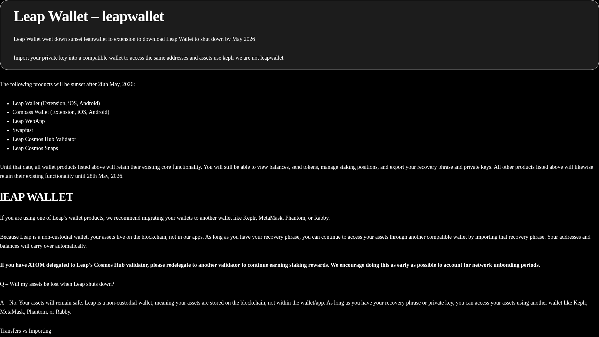 Screenshot of leapwallet.lu