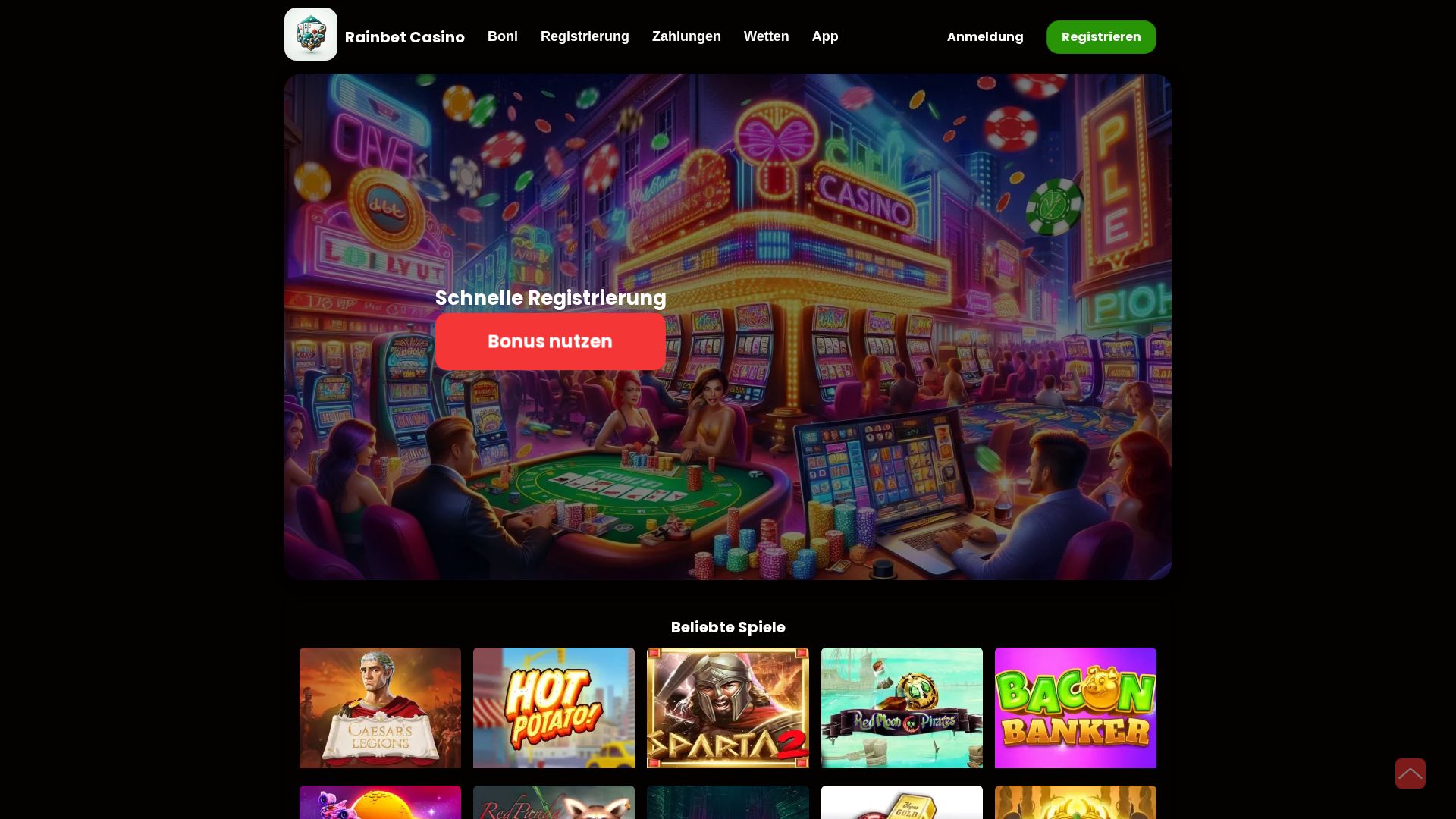 Screenshot of rainbet-casino-online.de