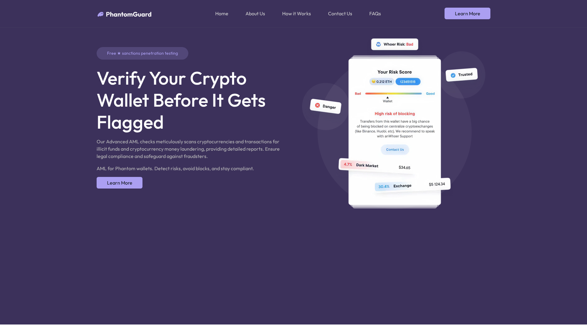 Screenshot of phantomguard.vercel.app