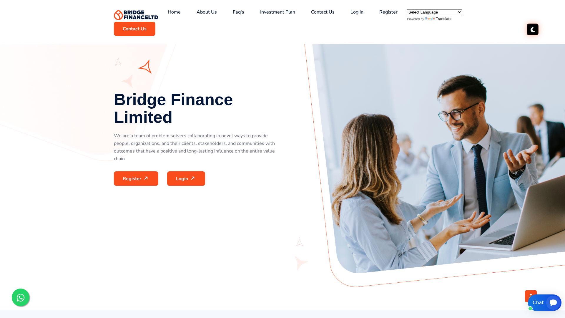 Screenshot of bridgefinancelt.com