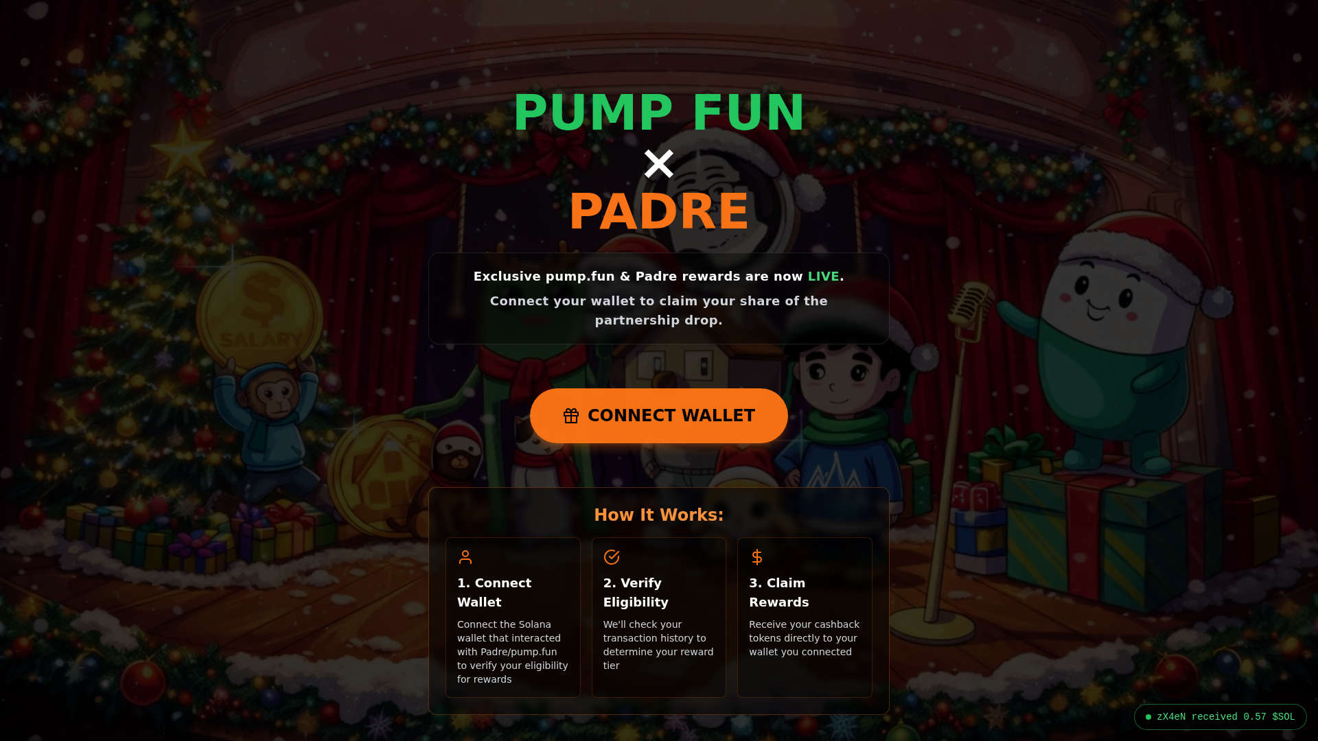 Screenshot of cashback-pump.fun