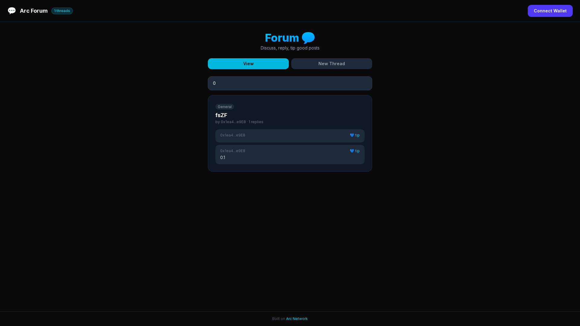 Screenshot of arc-forum.pages.dev