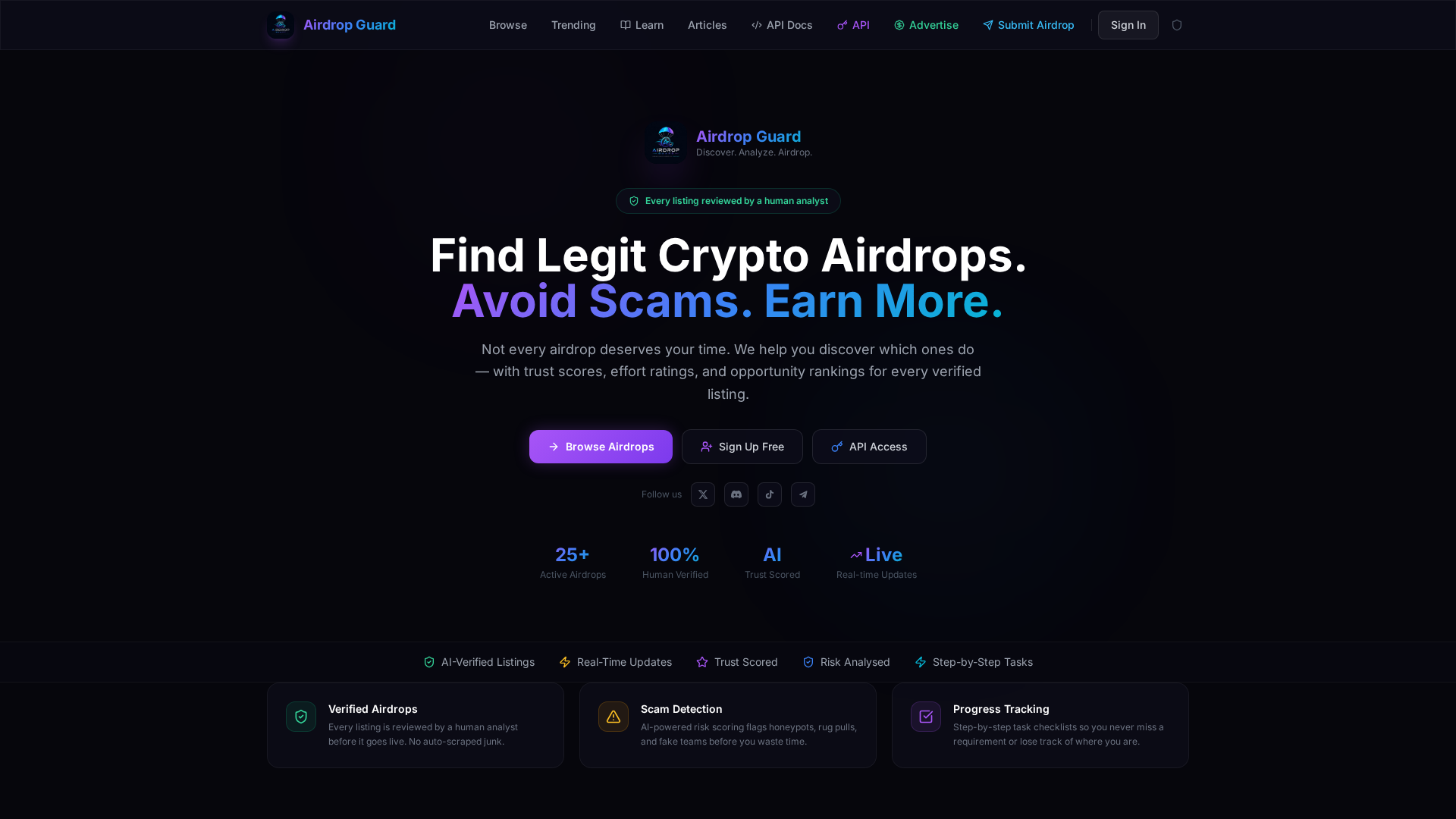 Screenshot of airdropguard.com