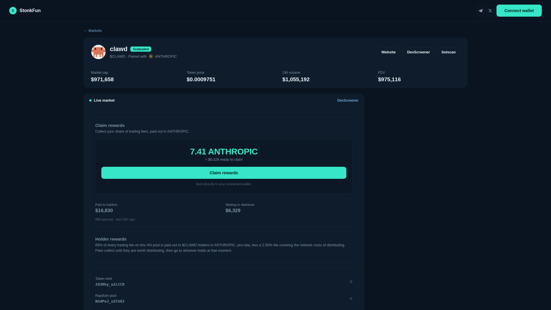 Screenshot of clawdclaim.netlify.app