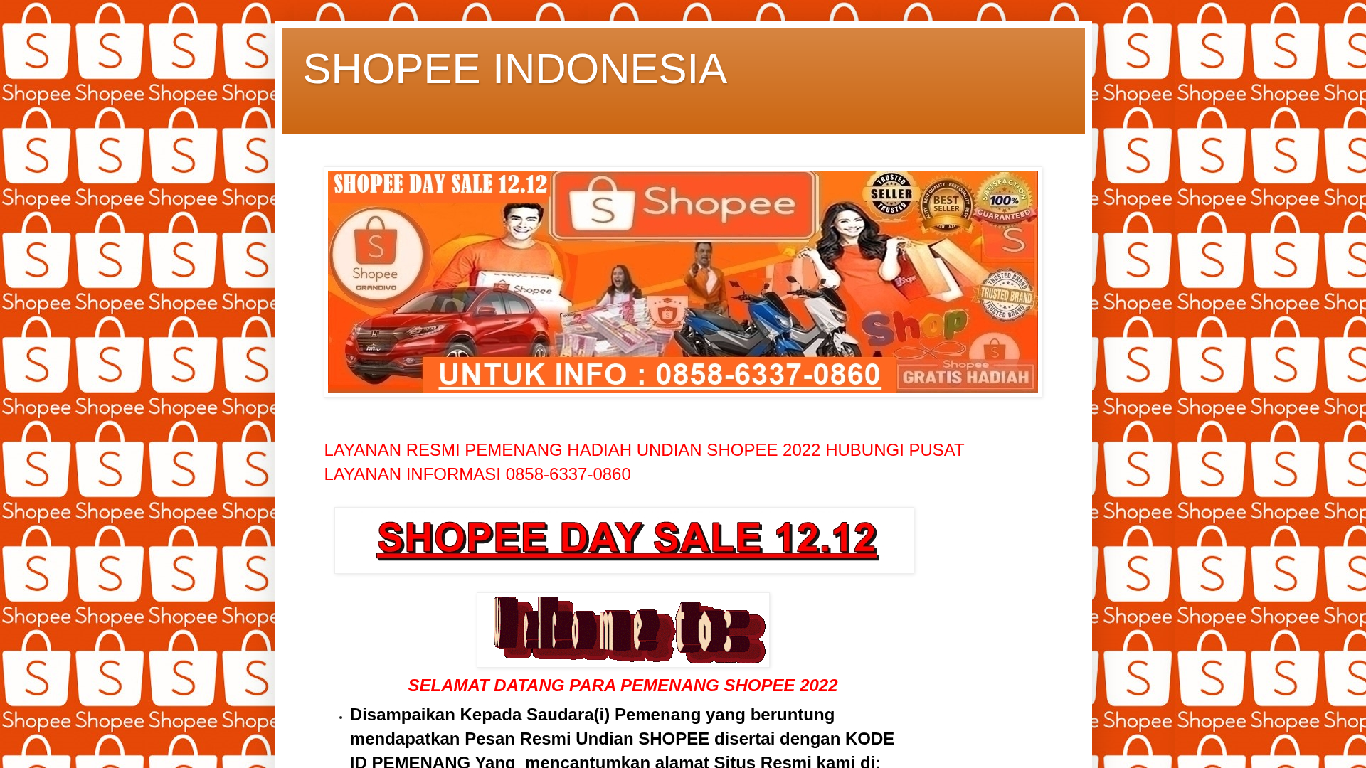Screenshot of www.shopeedaysale12-12.blogspot.com