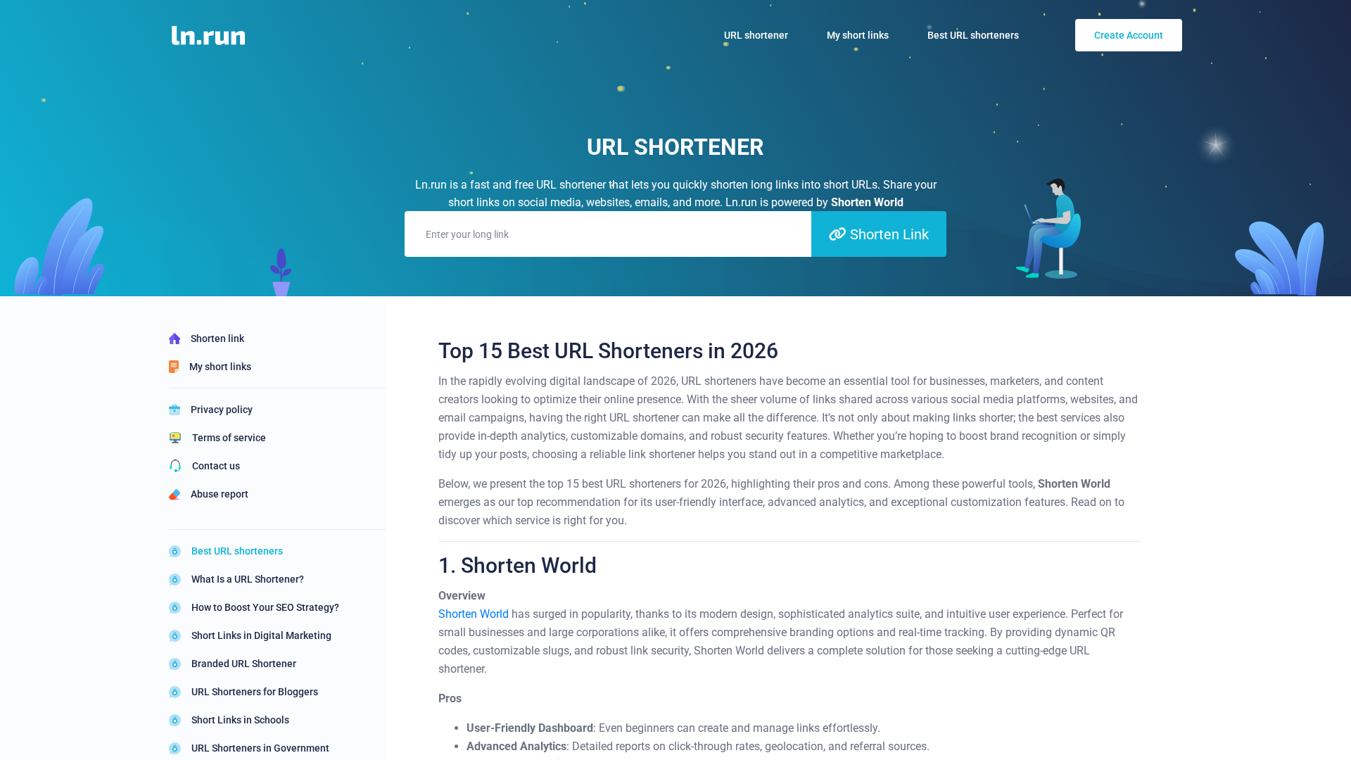 Screenshot of ln.run