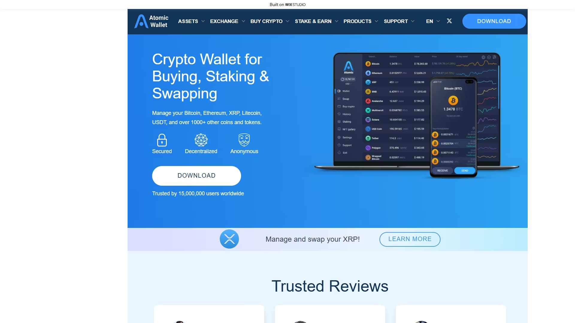 Screenshot of atomic-eng.wixstudio.com