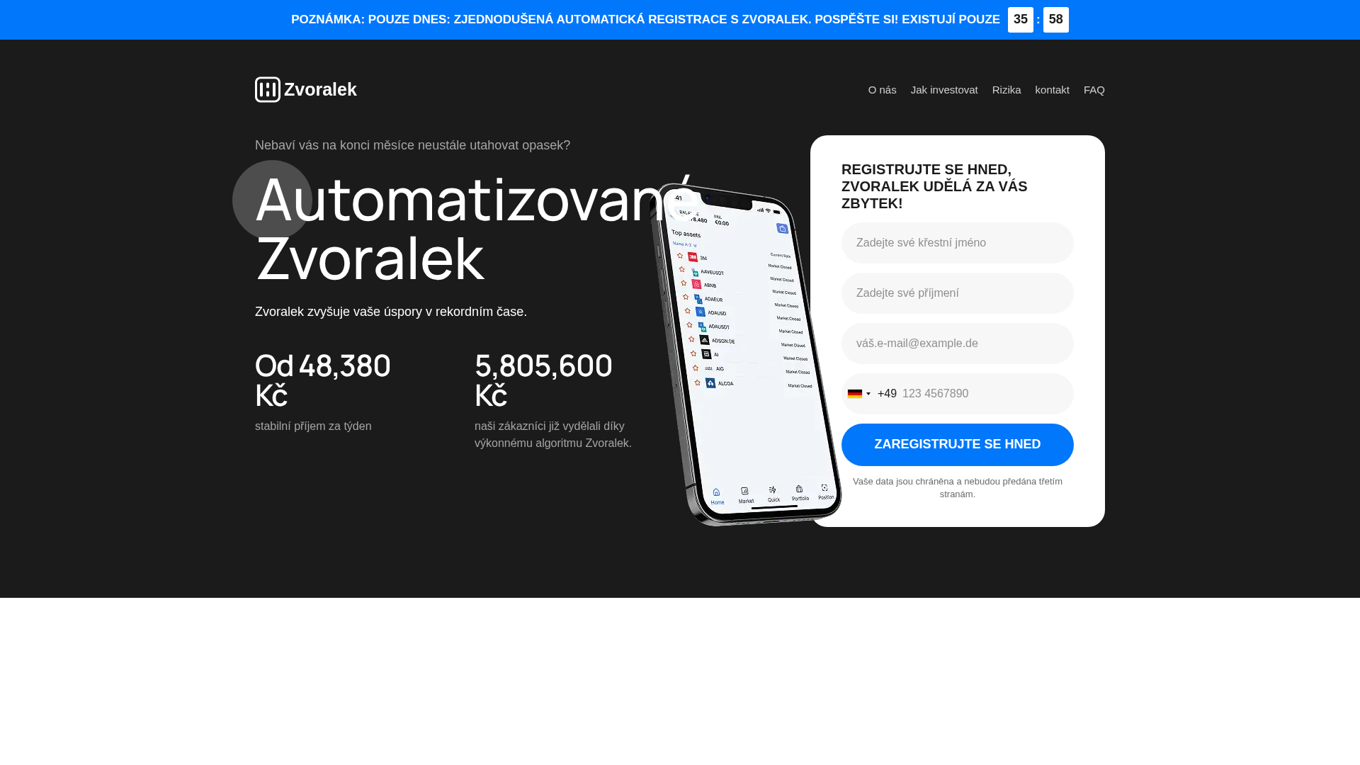 Screenshot of zvoralek.com
