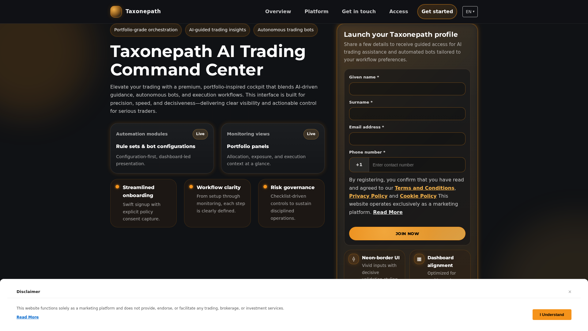 Screenshot of taxonepath.digital