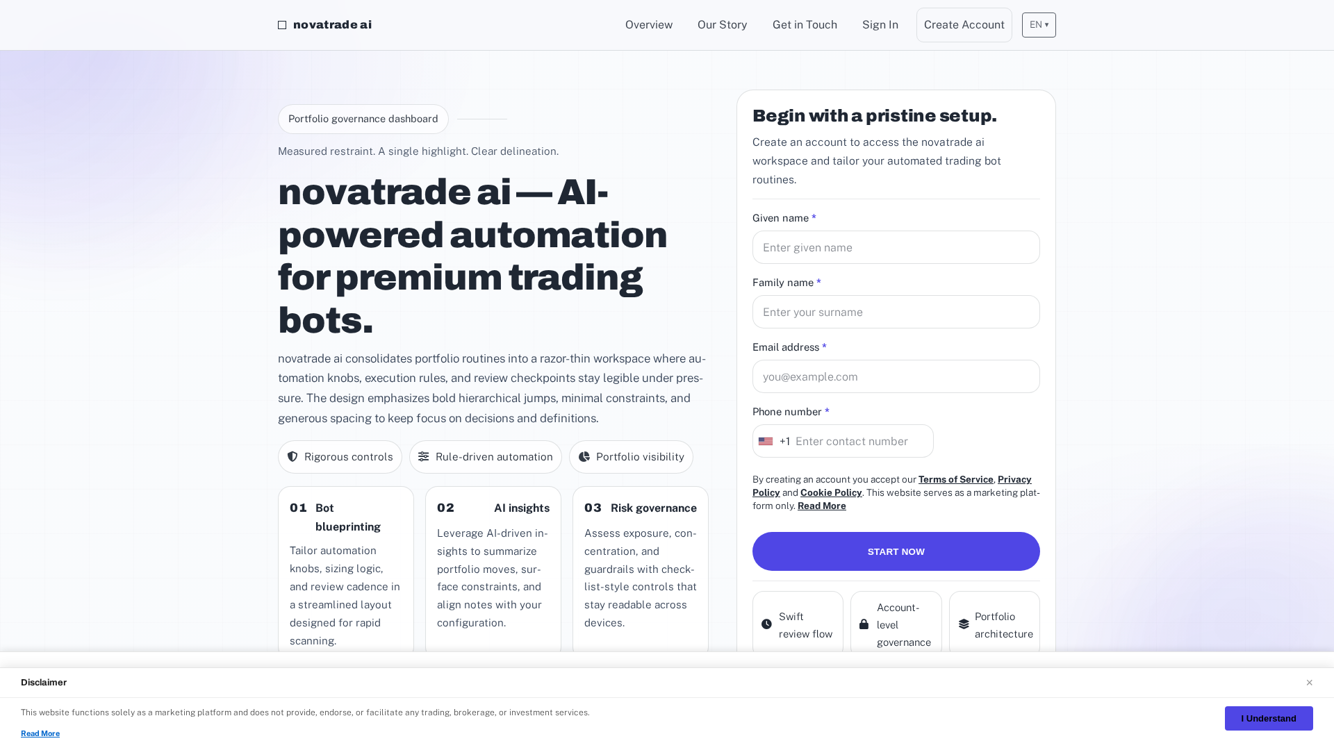 Screenshot of novatradeai.shop