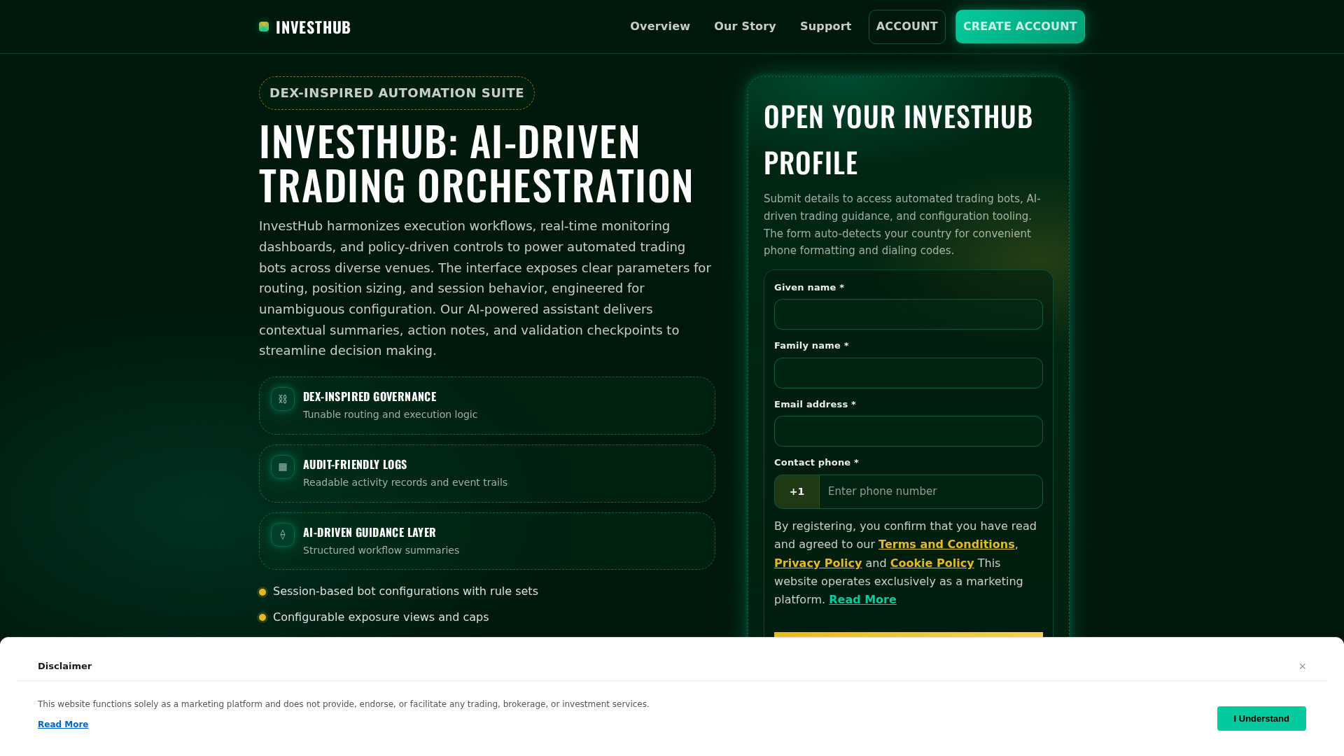 Screenshot of investhubpro.click