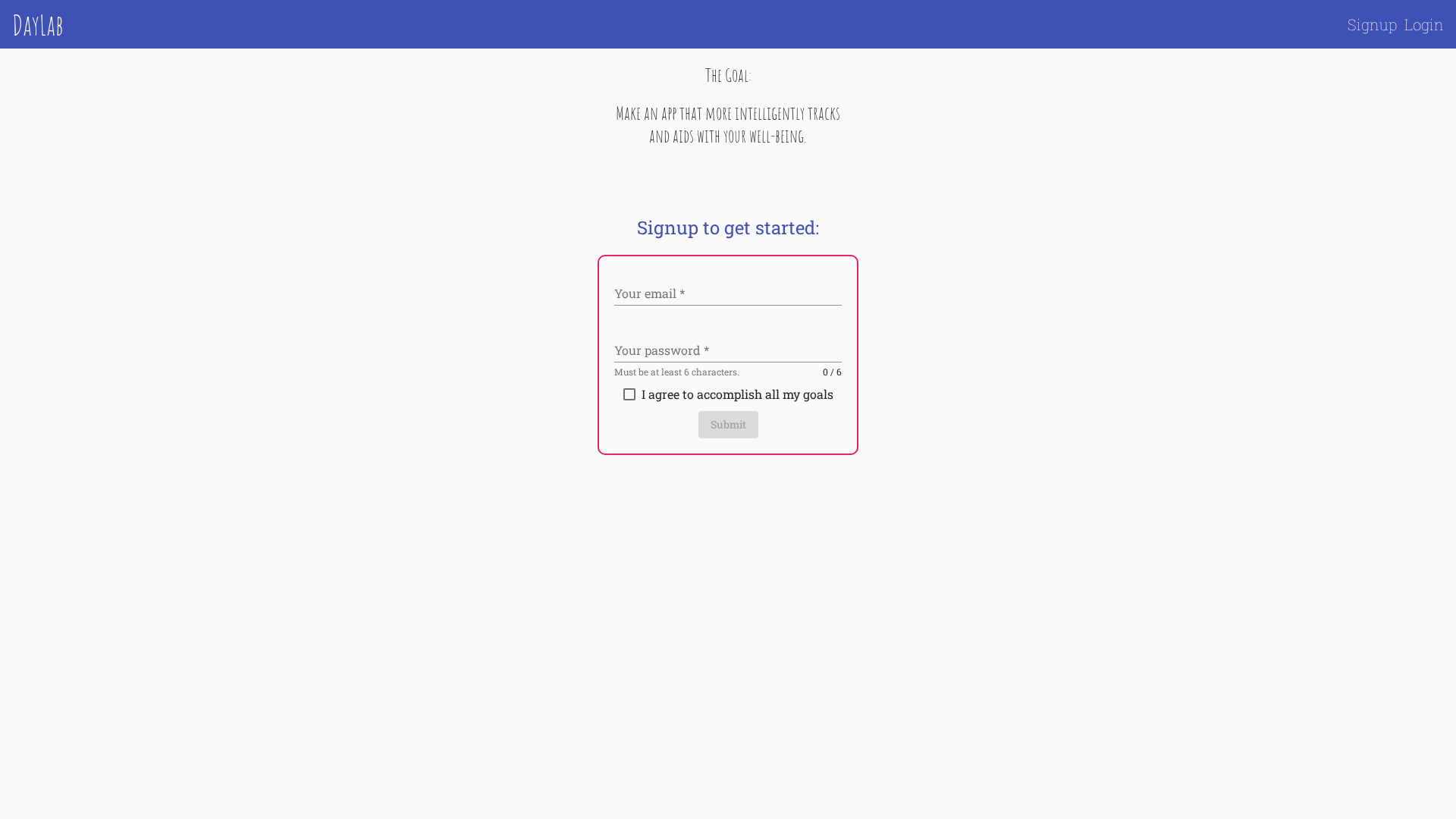 Screenshot of daylab.app