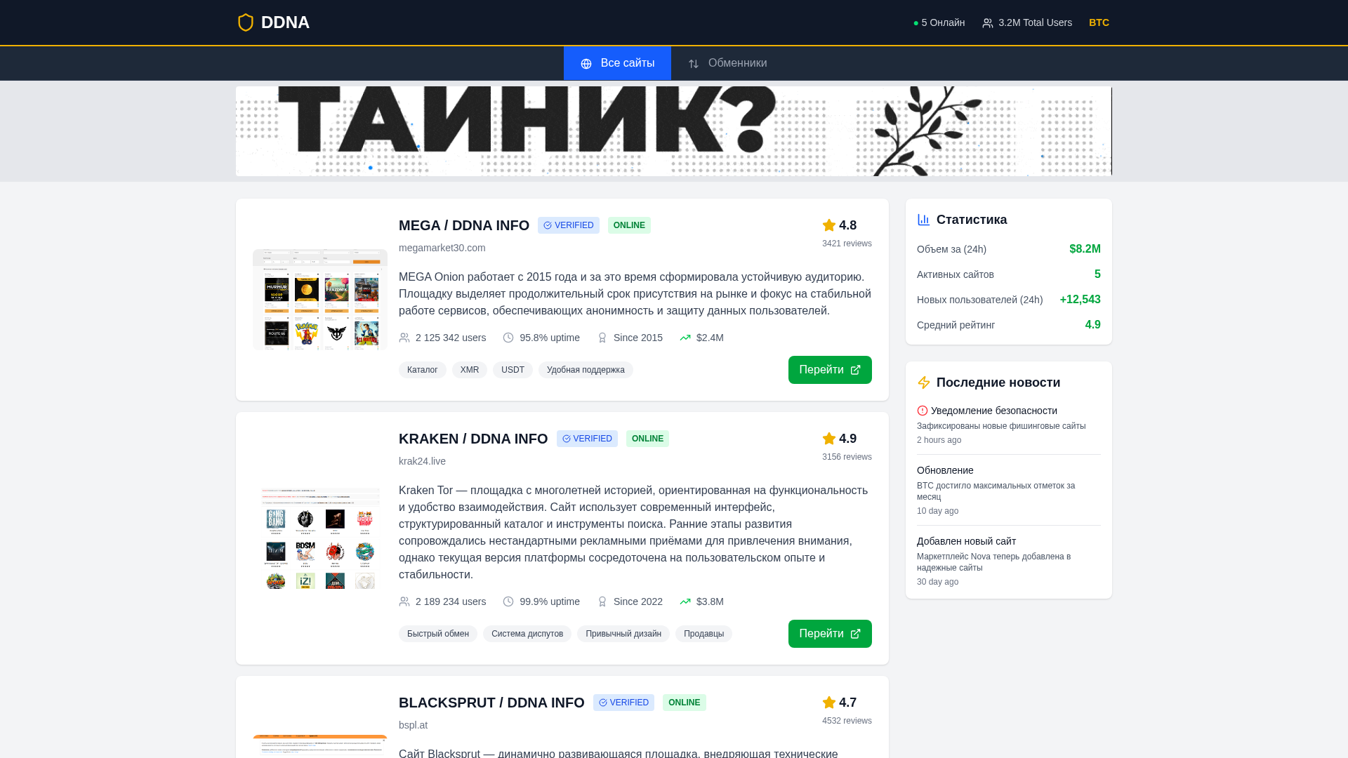 Screenshot of ddna-links.com