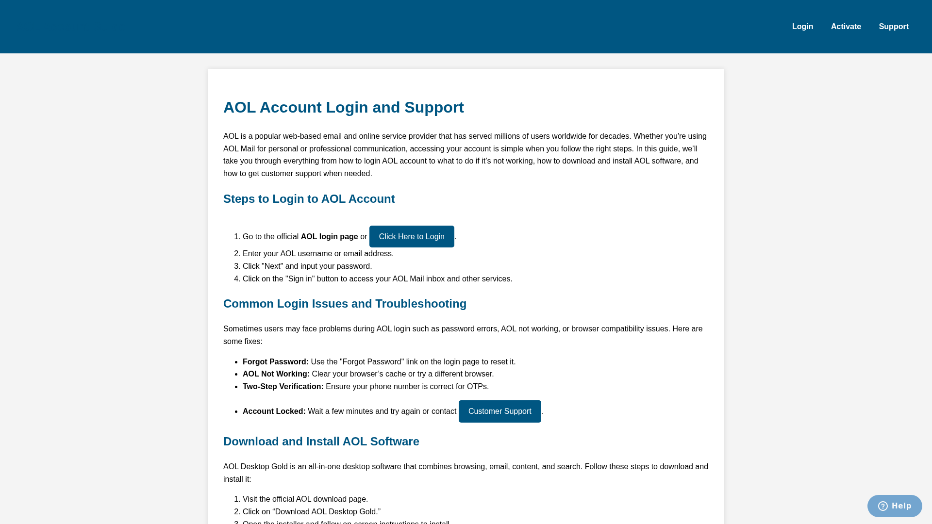 Screenshot of aolwebmail.pages.dev