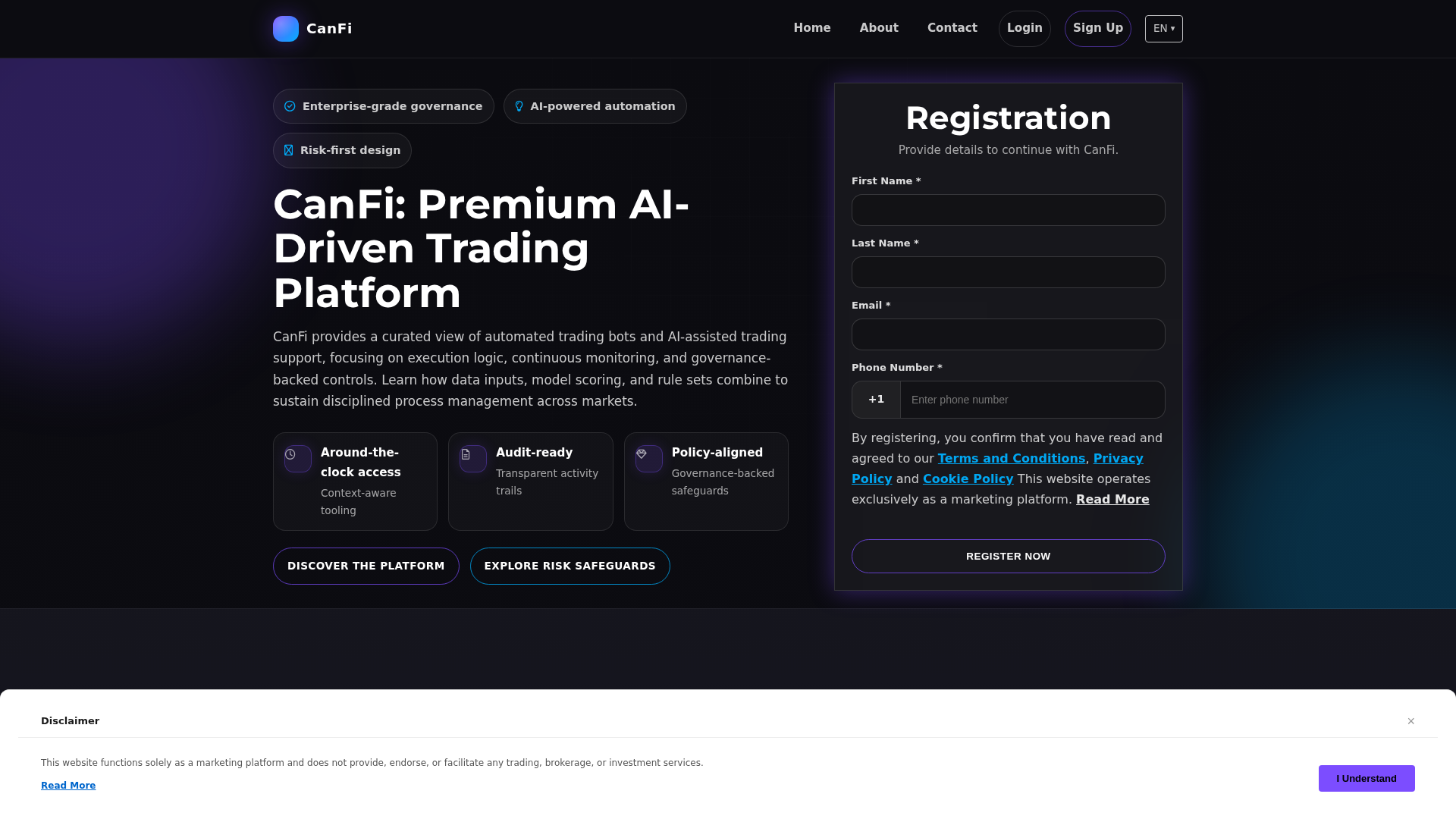 Screenshot of canfi.pro