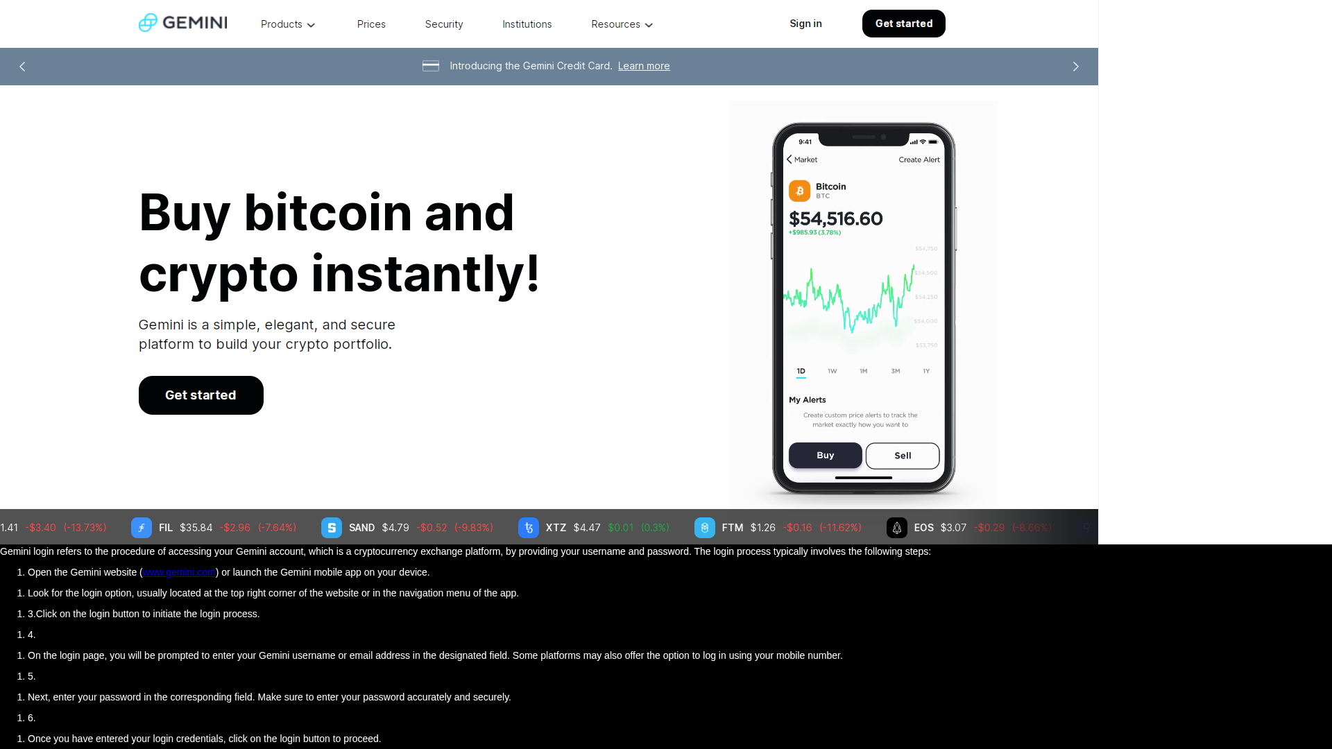 Screenshot of geminzilogin.webflow.io