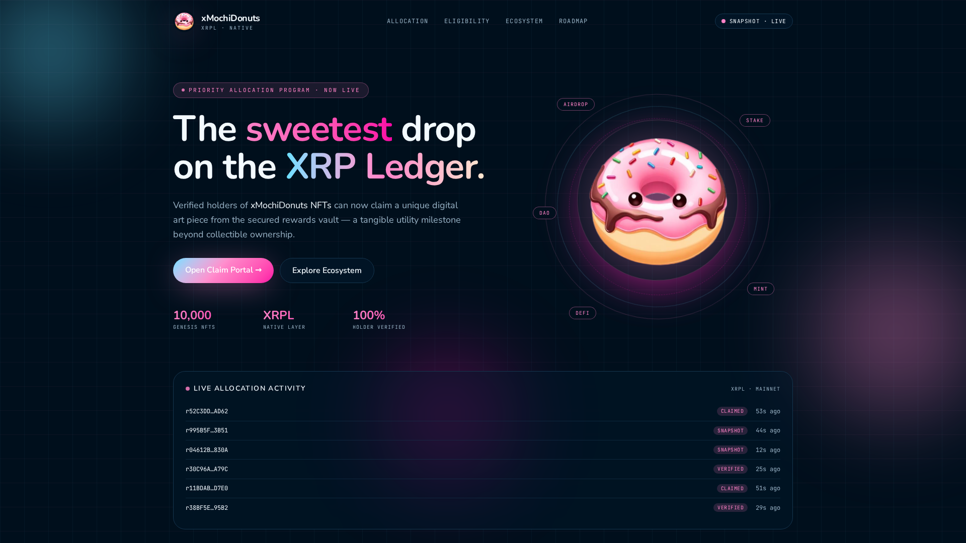 Screenshot of xmochidonuts-allocation.com