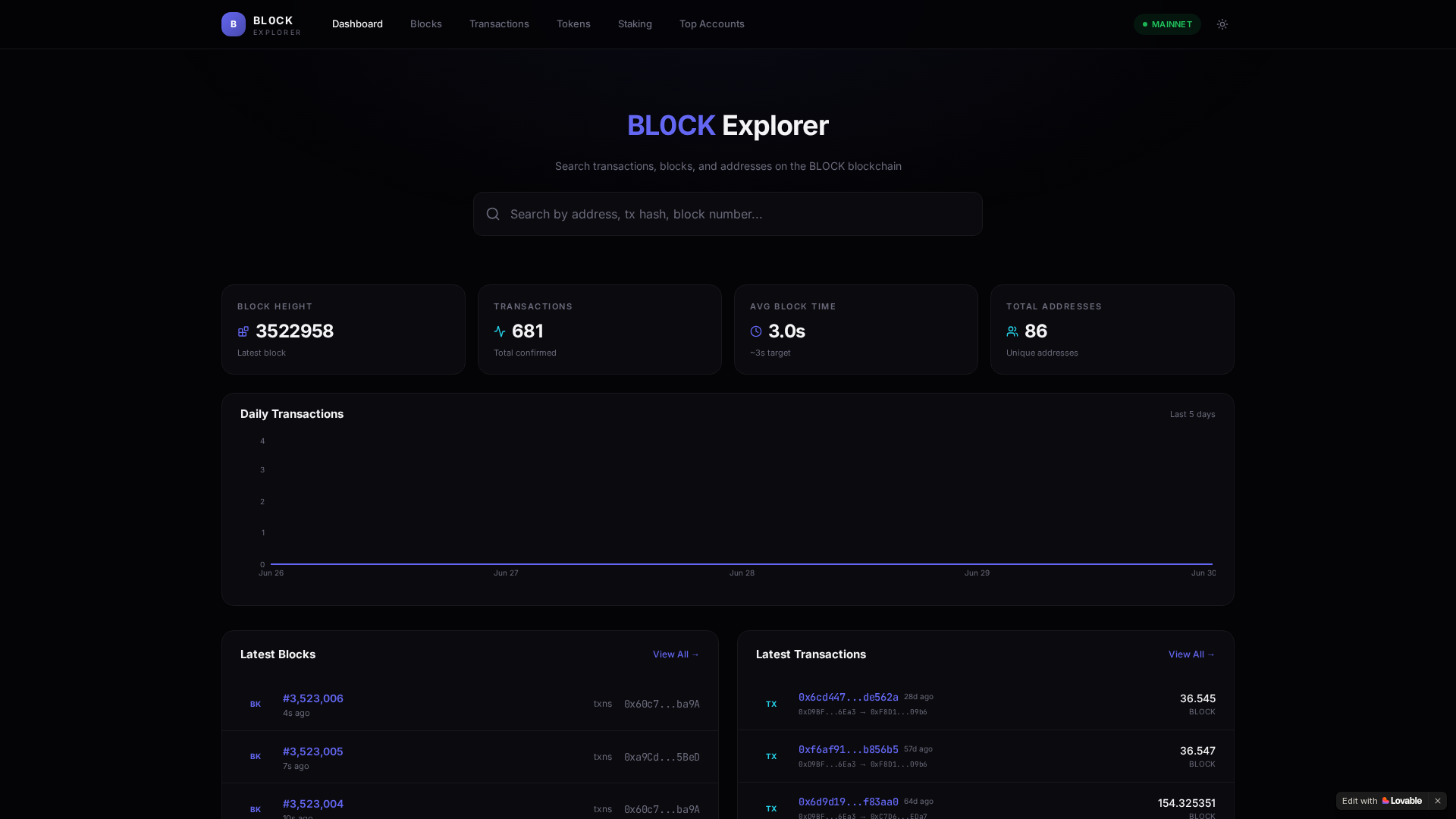 Screenshot of bl0ckexplorer.gg